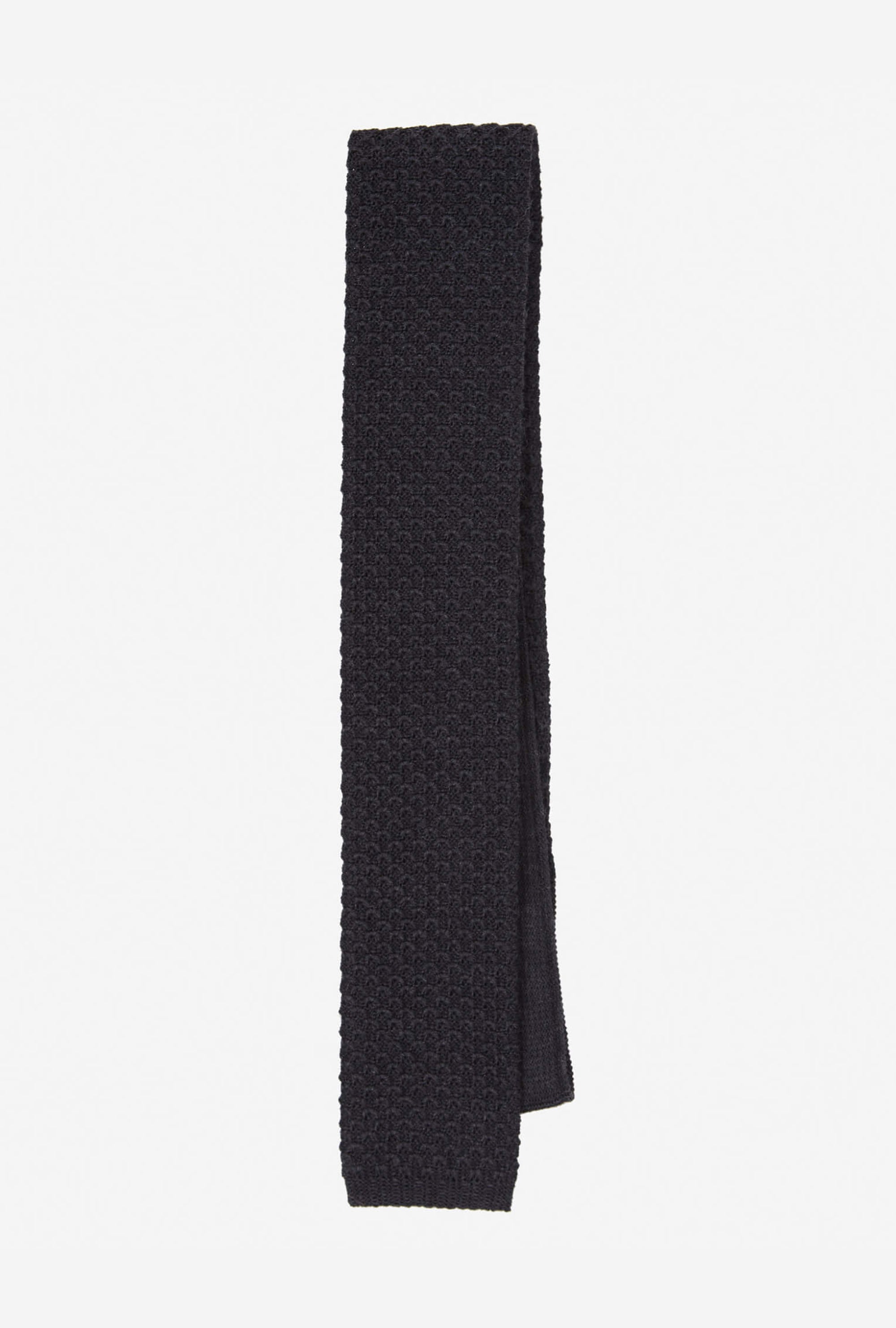 Knit Tie Wool Charcoal