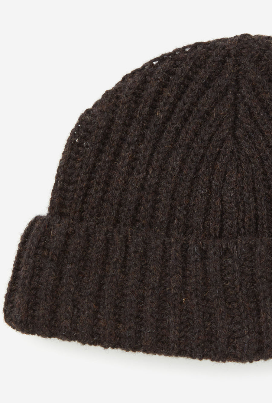 Beanie Hat Lambswool Chocolate