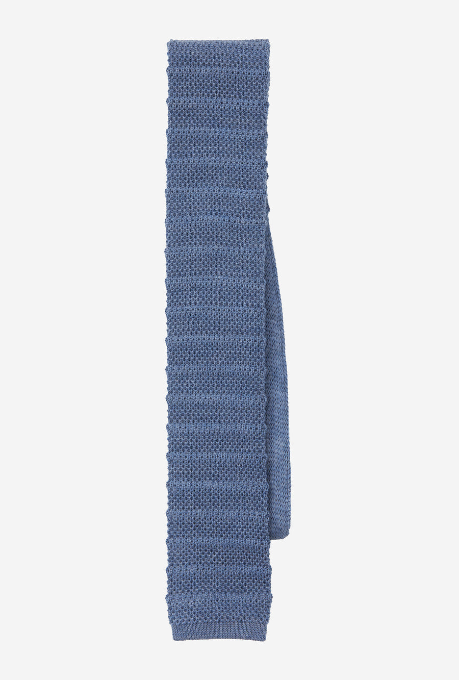 Knit Tie Wool Stripe Blue