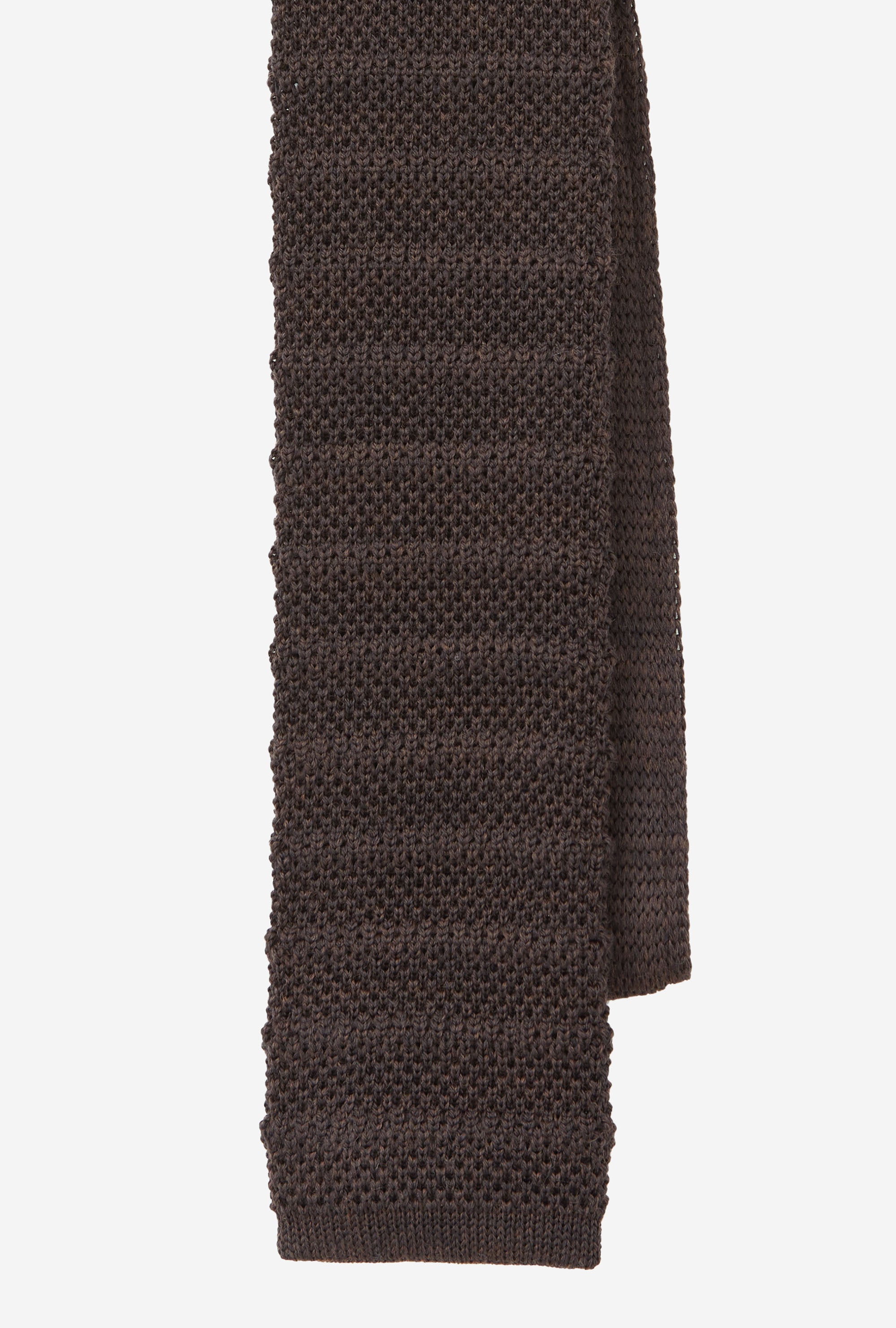 Knit Tie Wool Stripe Brown