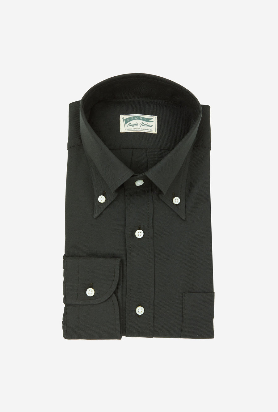 Button Down Sport Shirt Brushed Twill Forest