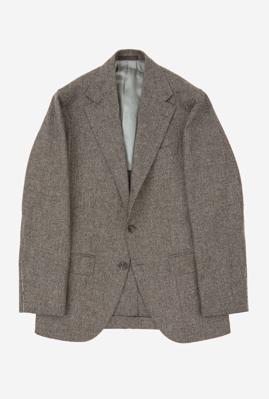 Suit Single Breasted Taupe Nailhead Flannel