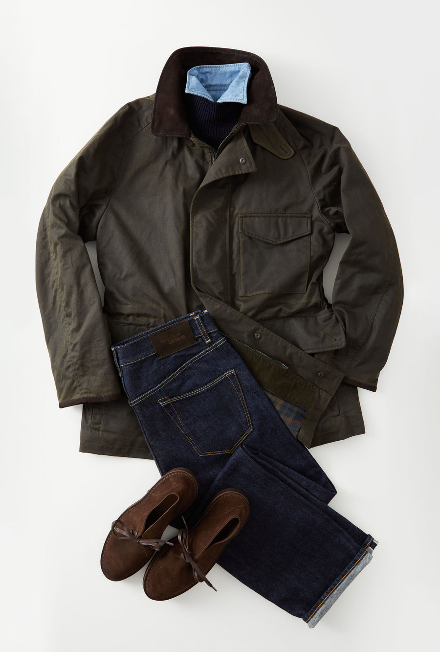 Country Coat Waxed Cotton Olive