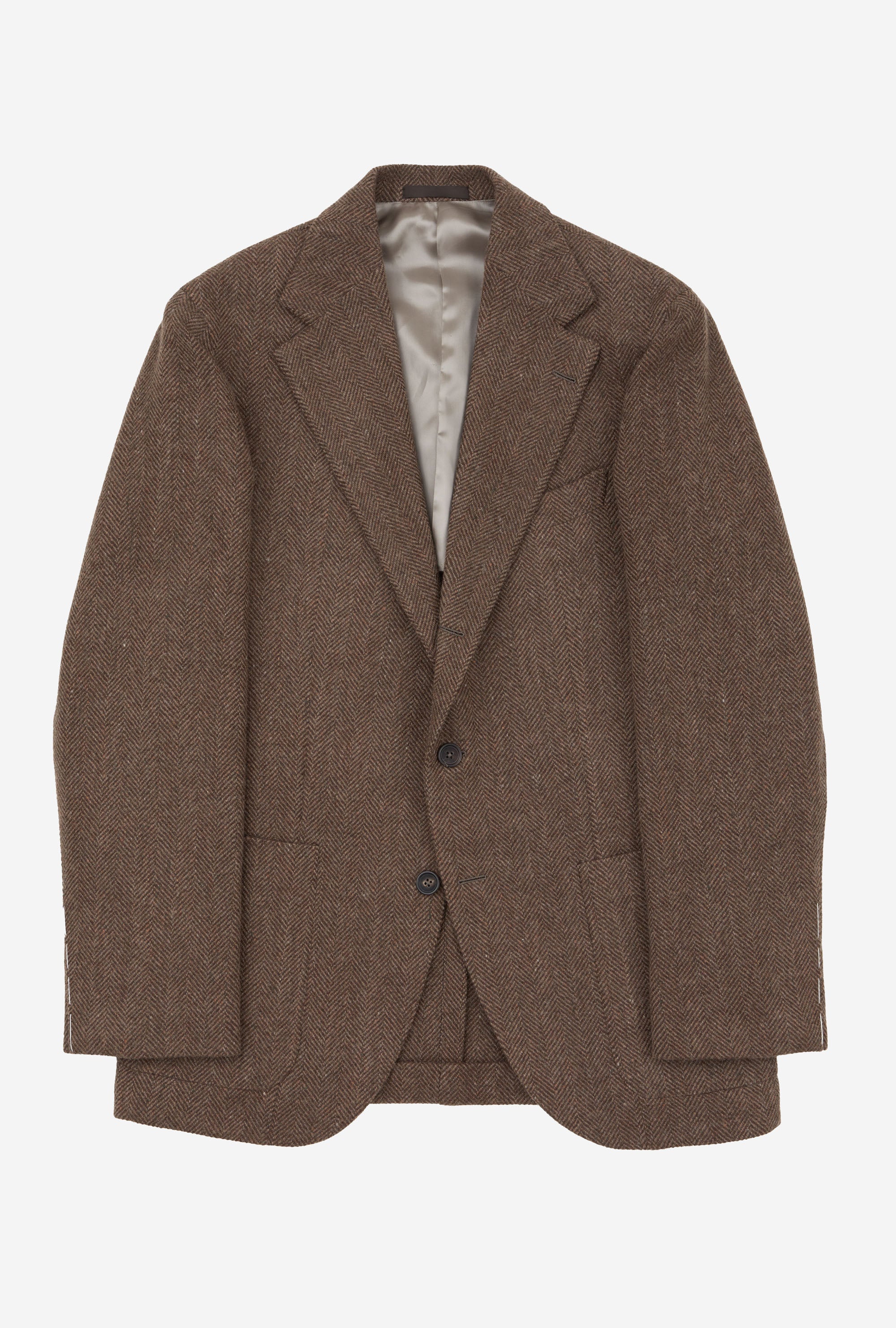 Sport Jacket Wool Herringbone Caramel