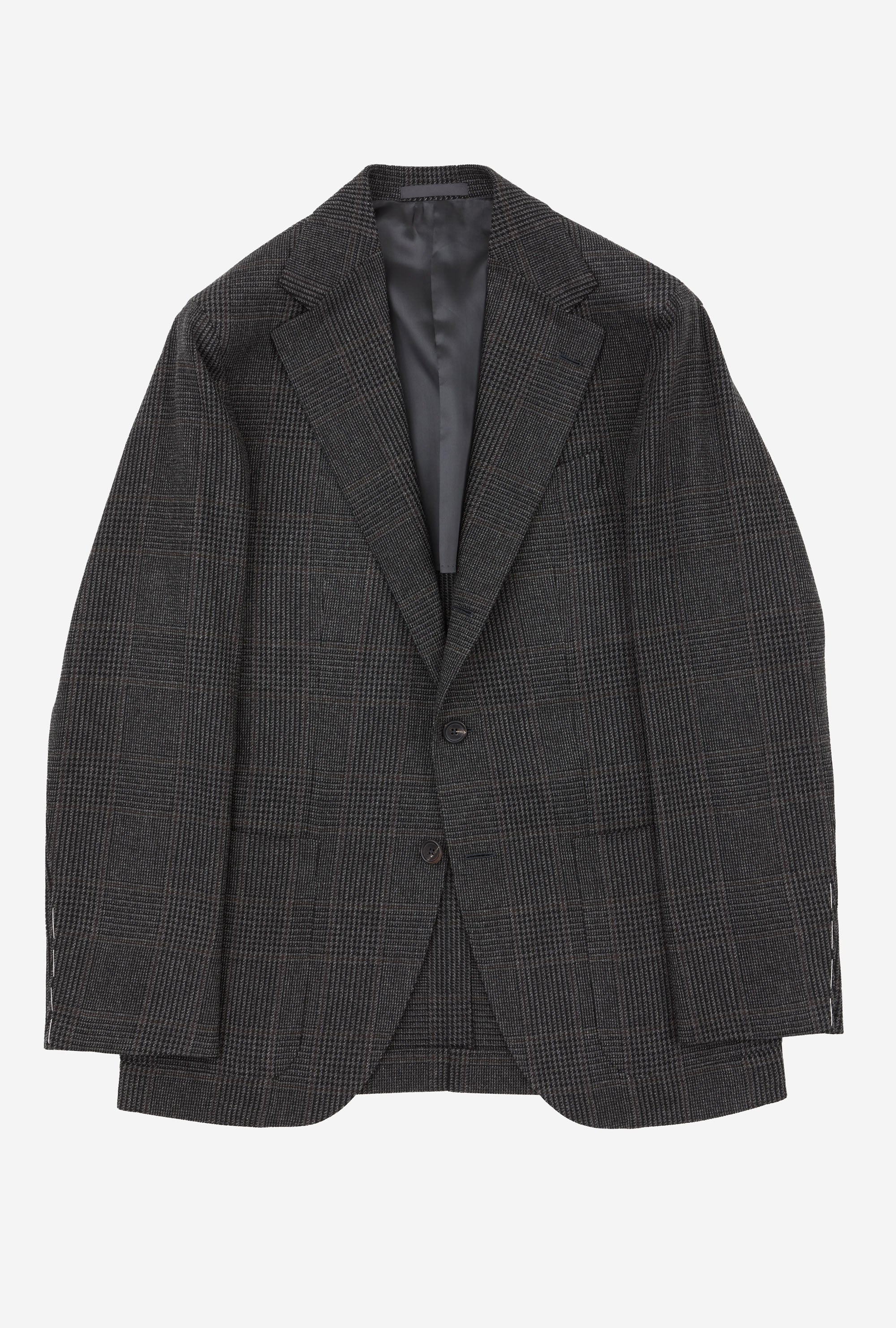 Sport Jacket Wool Charcoal Glen Plaid Maroon Overcheck