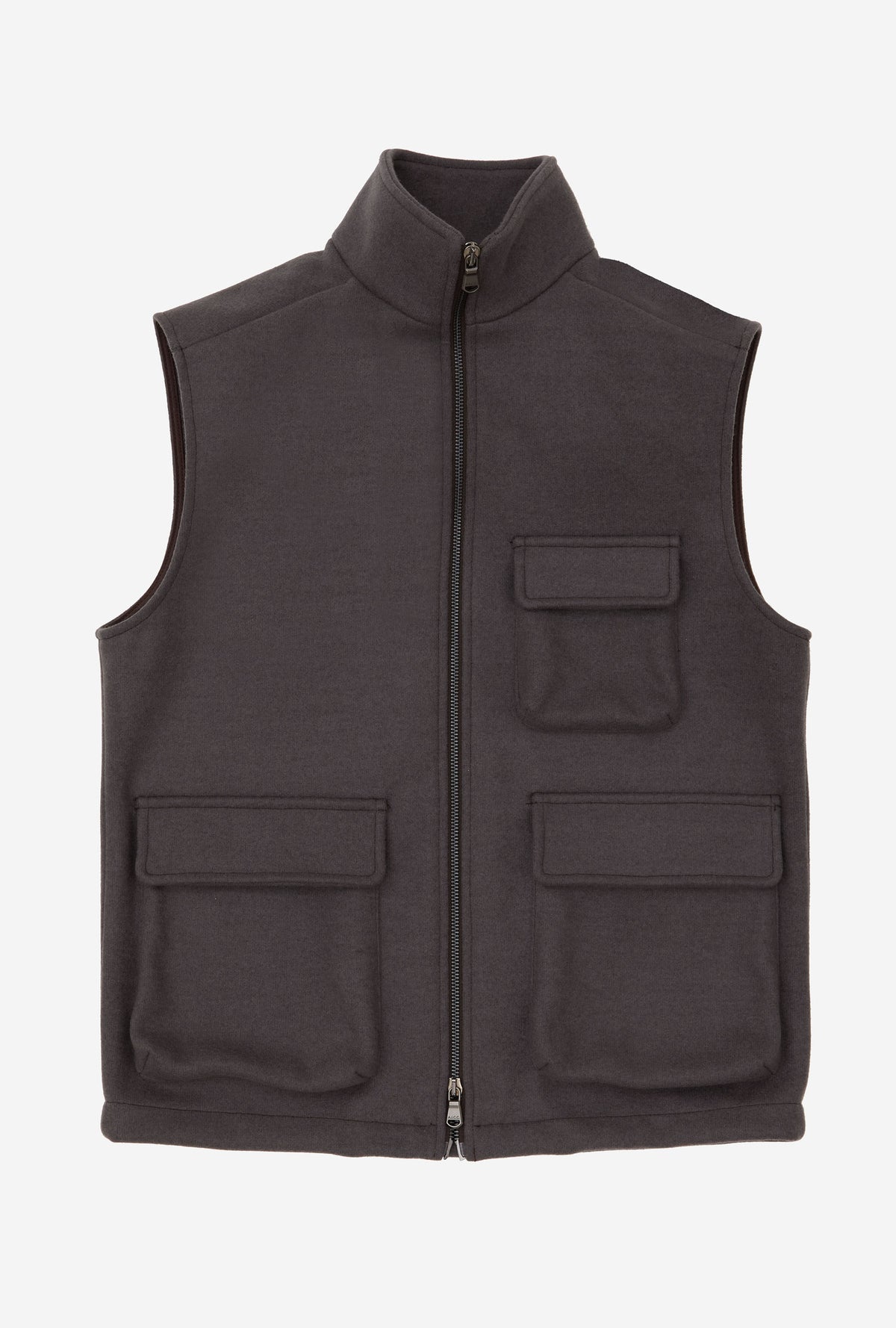 Gilet Wool Jersey Taupe