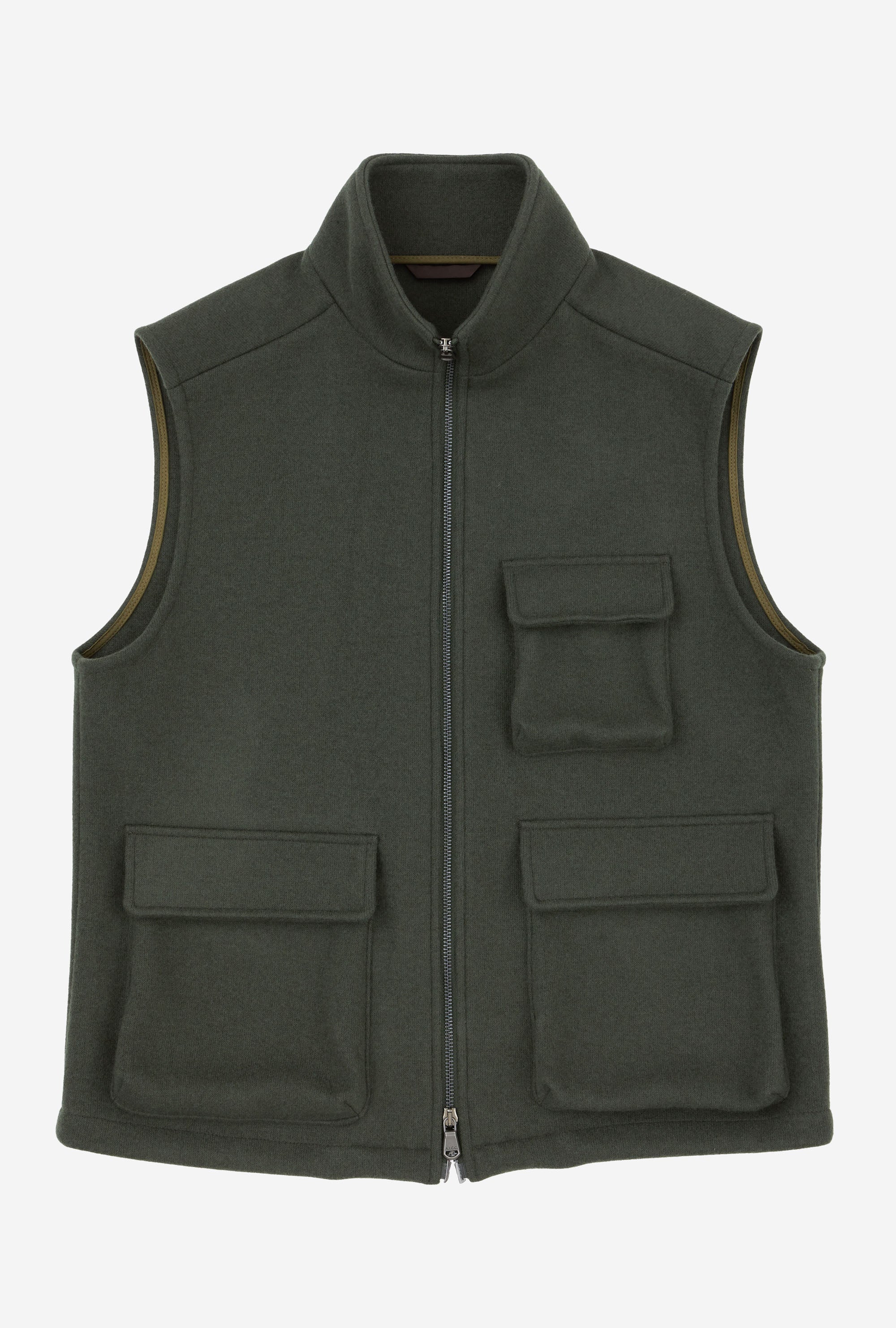 Gilet Wool Jersey Forest