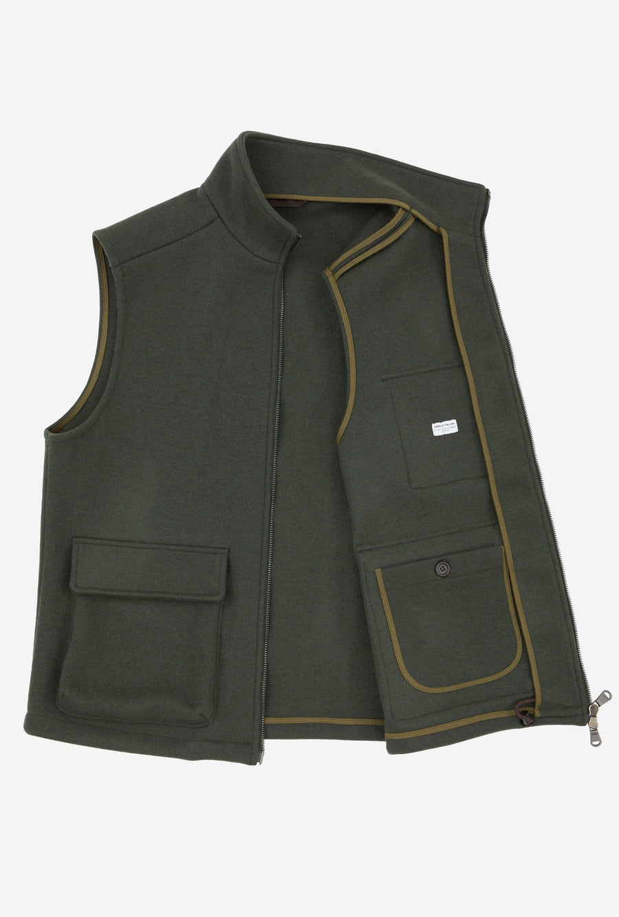 Gilet Wool Jersey Forest