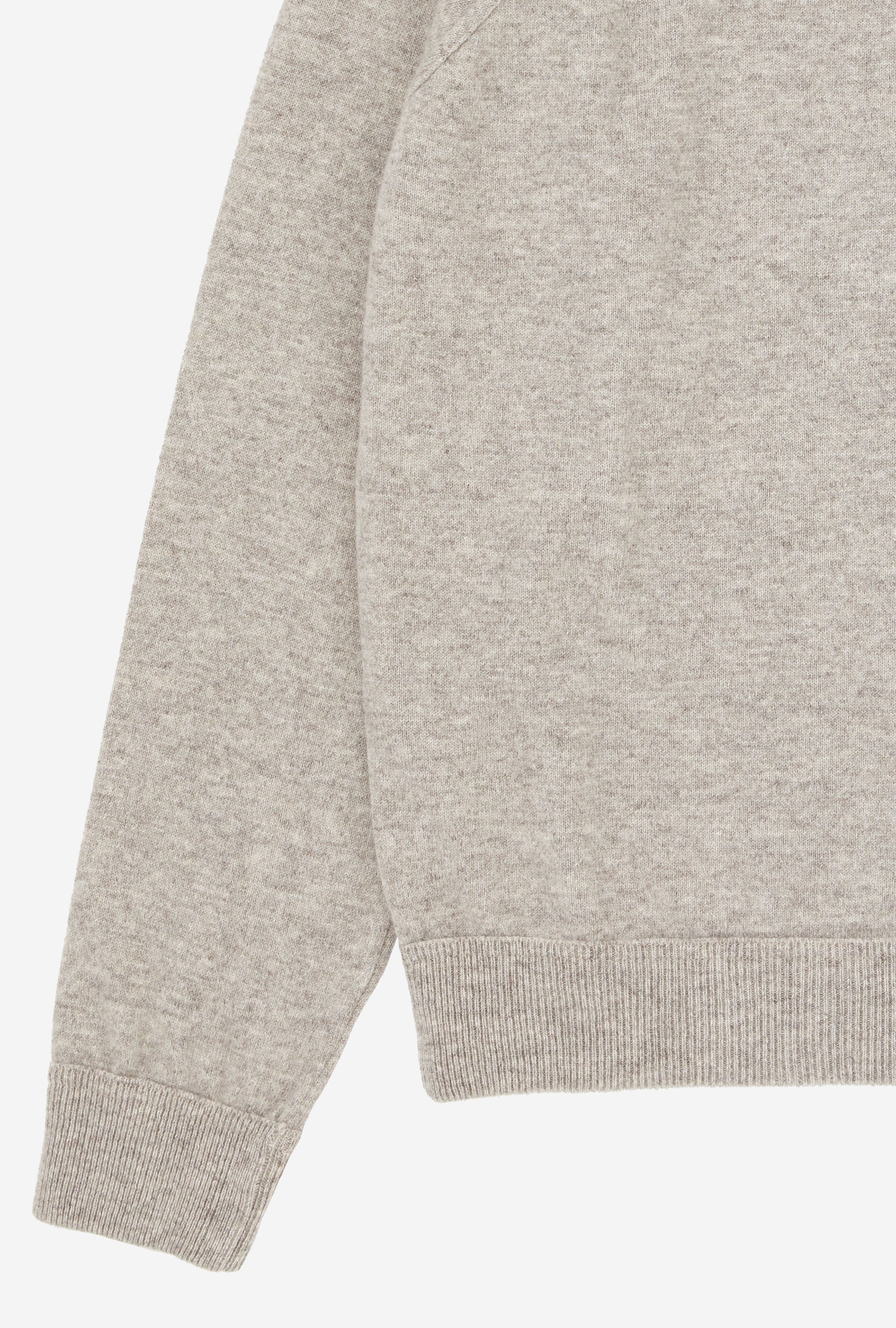 Raglan Sleeve Polo Wool-Cashmere Biscuit