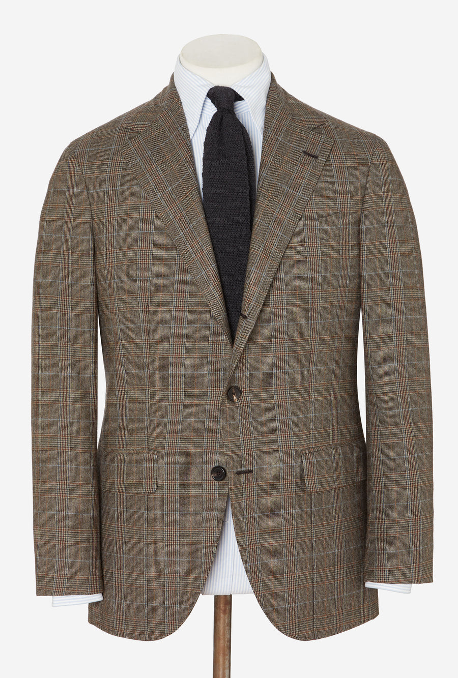 Suit Single Breasted Sand Glen Plaid Multi Overcheck