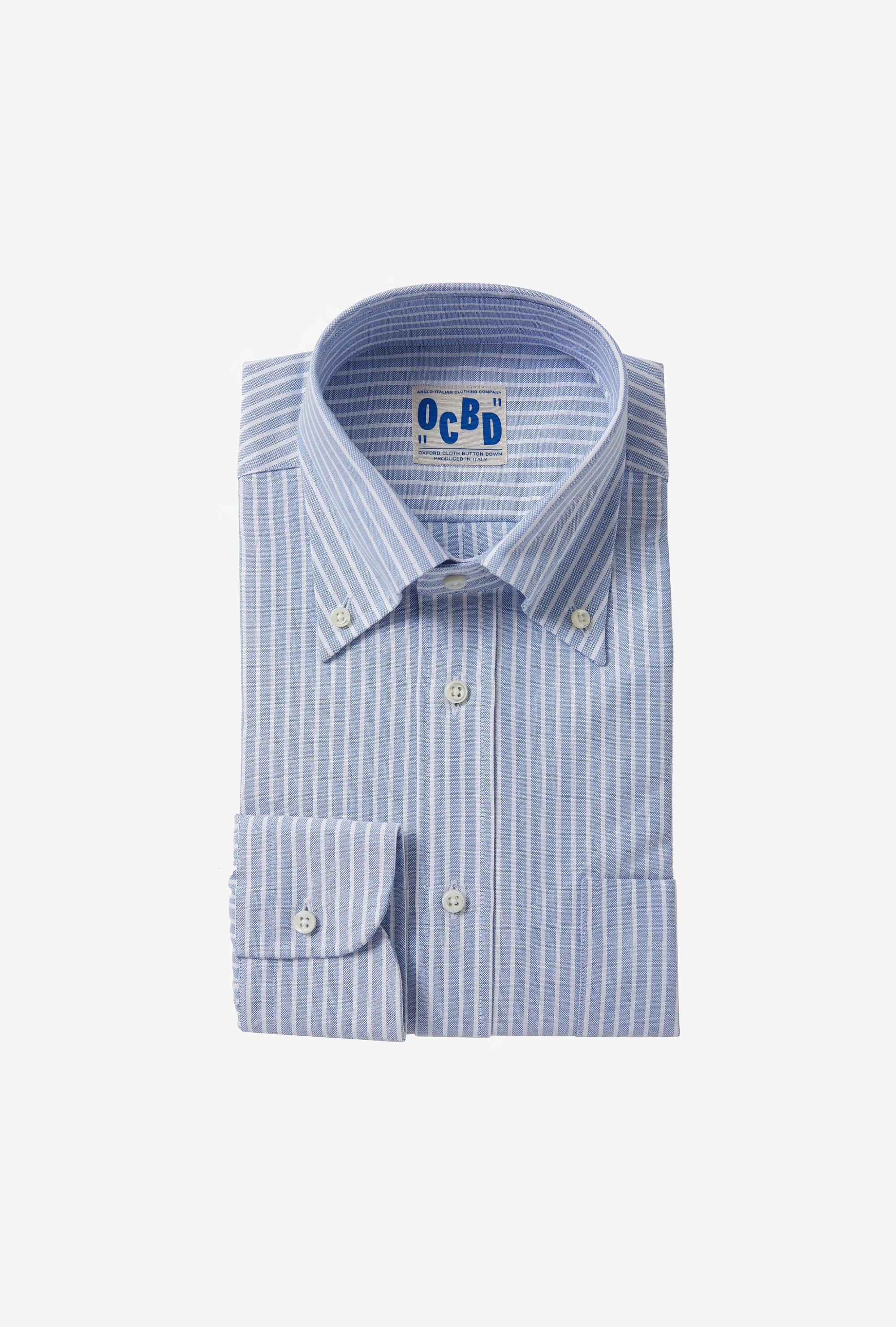 OCBD Shirt Reverse Stripe Blue Oxford