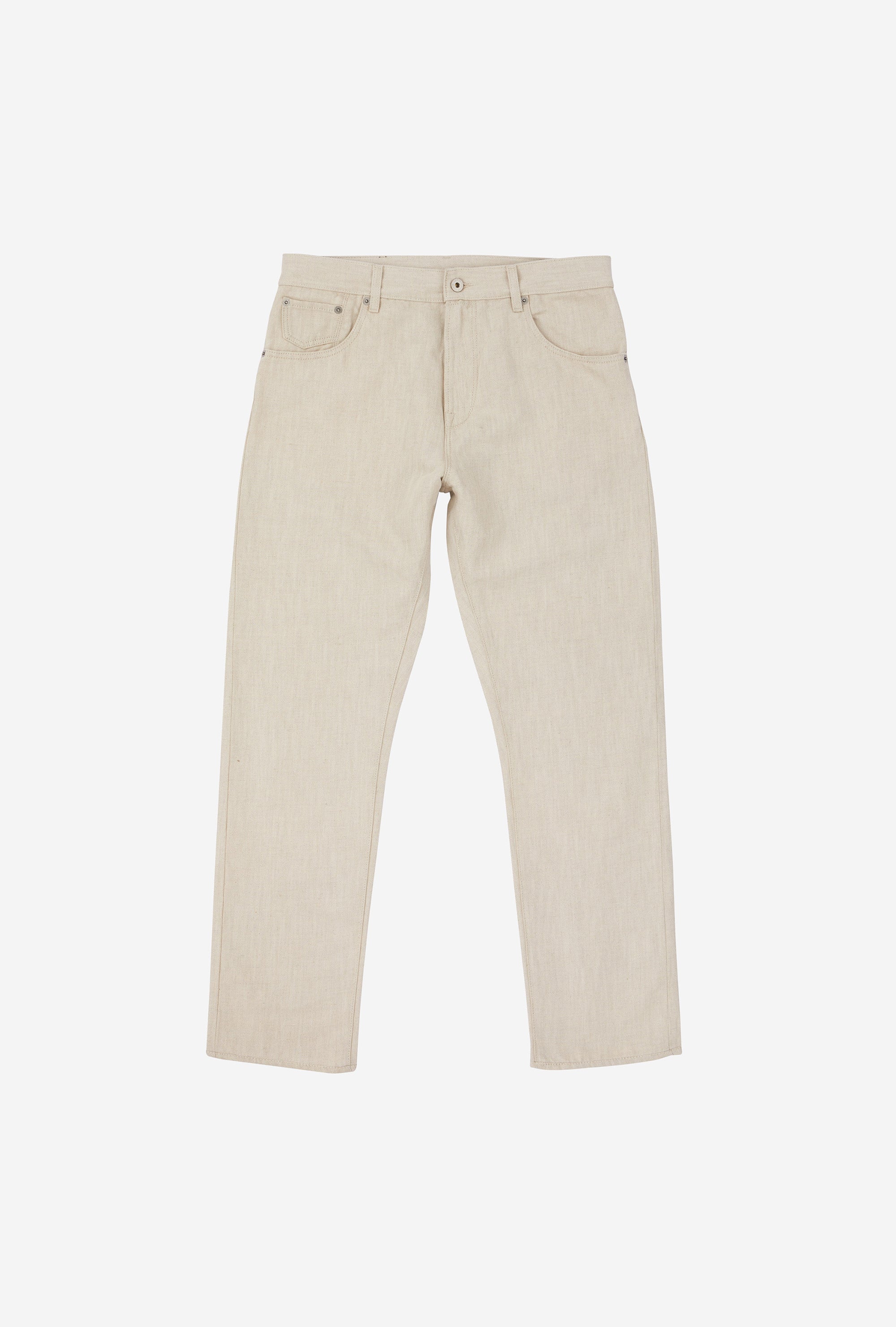 AIC 5-Pocket Cotton-Linen Stone