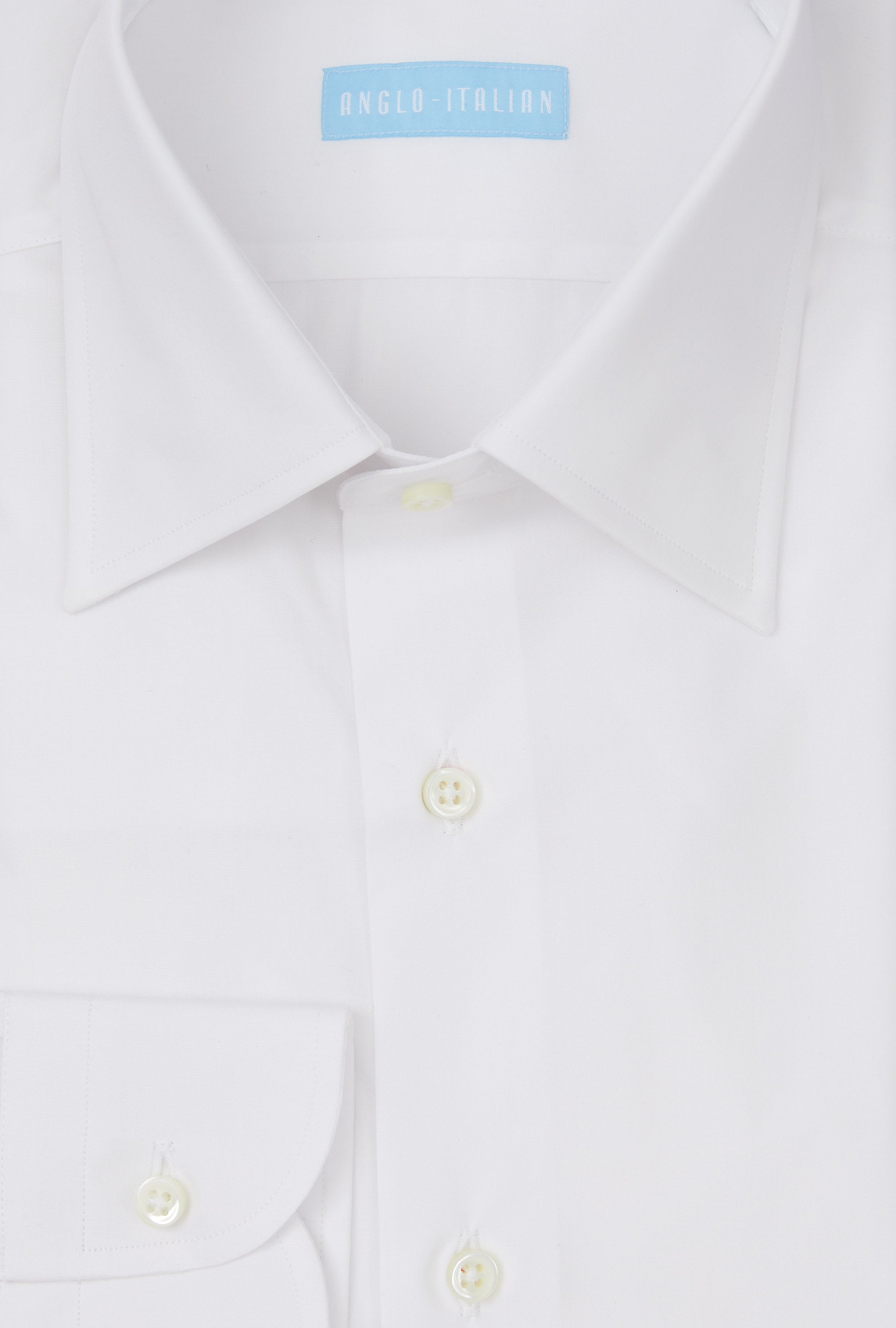 Point Collar Shirt Cotton Poplin White