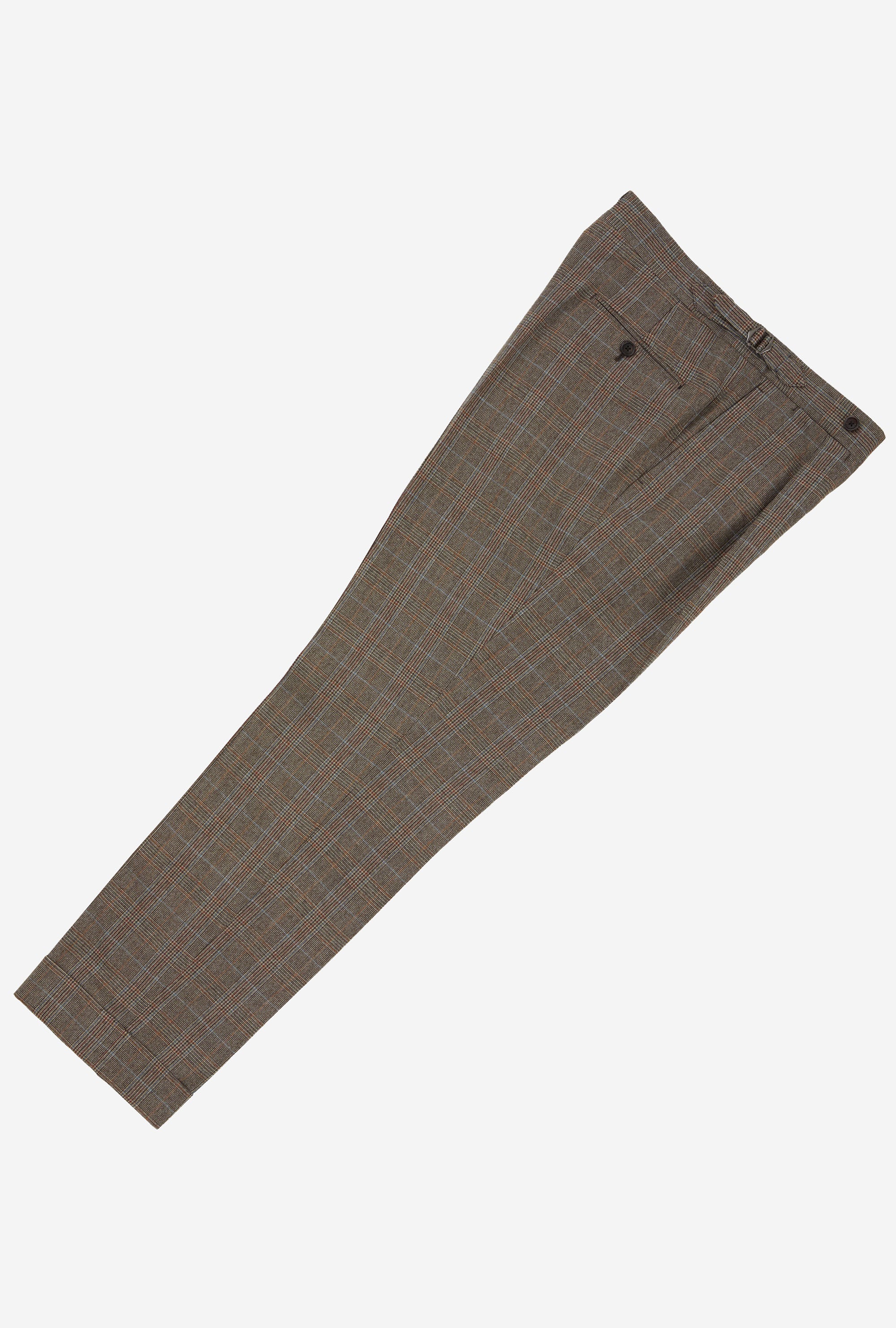 Suit Single Breasted Sand Glen Plaid Multi Overcheck