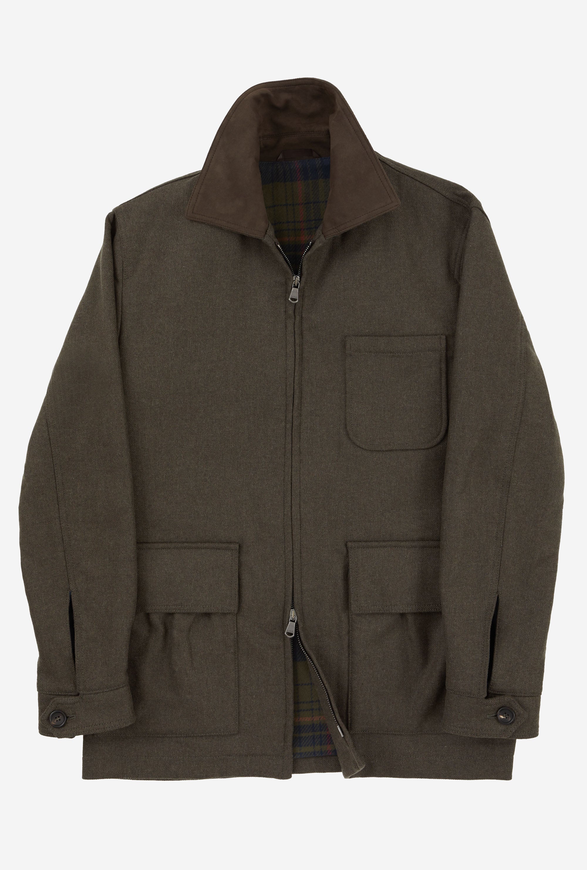 Shooting Jacket Technical Wool Dark Moss