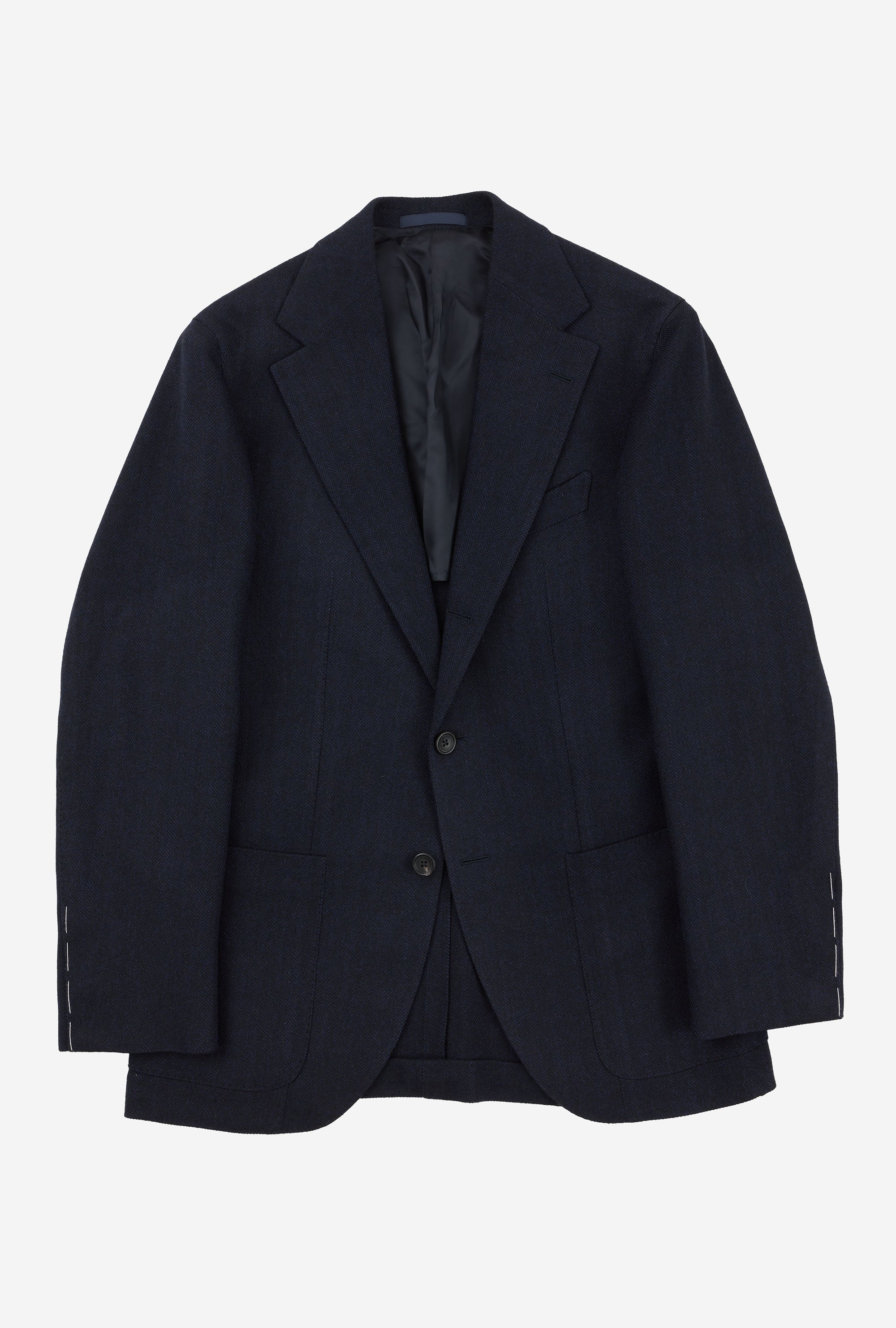 Sport Jacket Wool Navy Tweed Herringbone