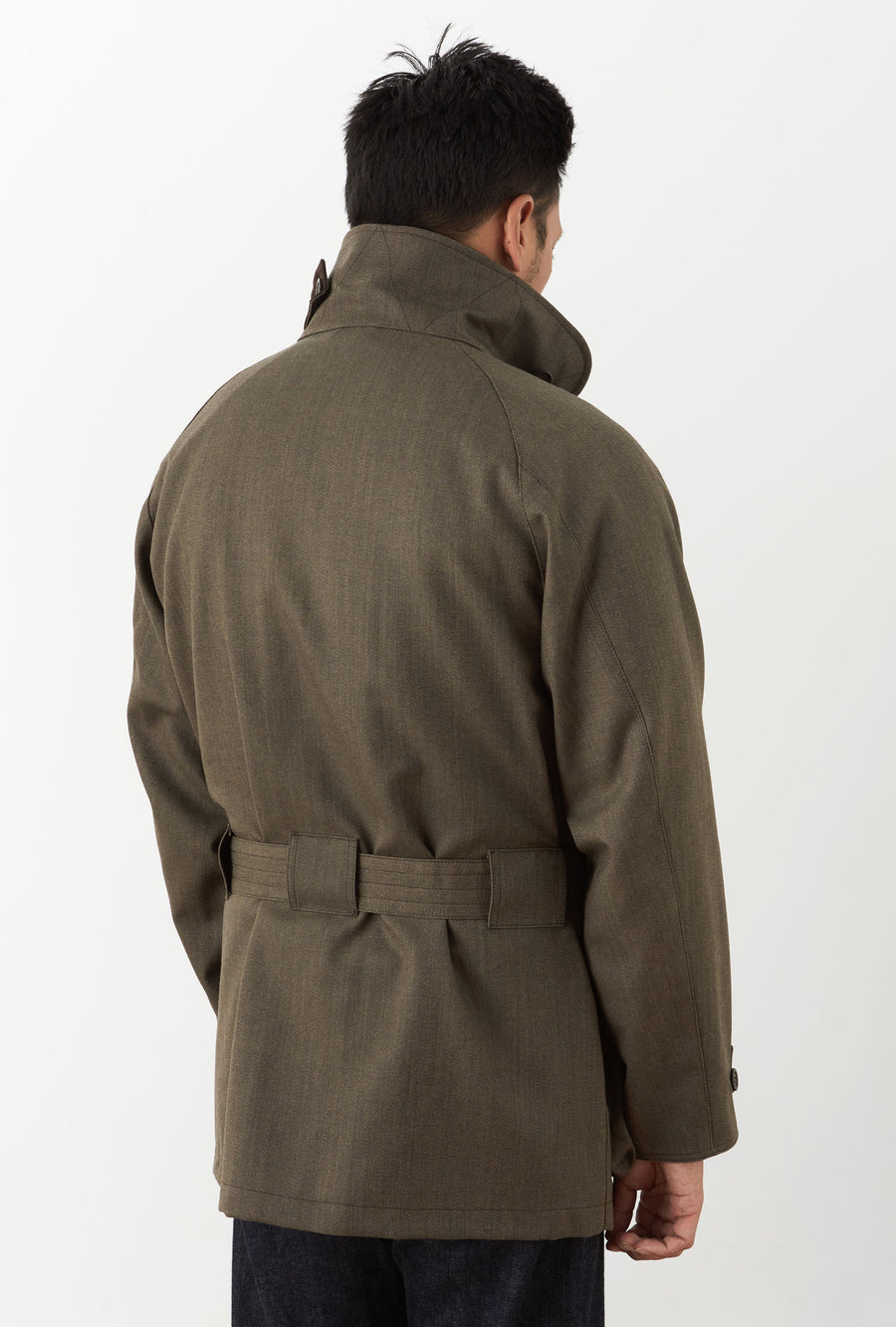 Moto Jacket Oiled Cavalry Twill Taupe