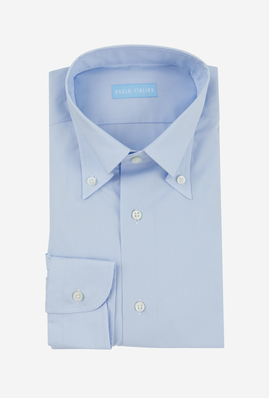 Button Down Cotton Poplin Shirt Sky Blue
