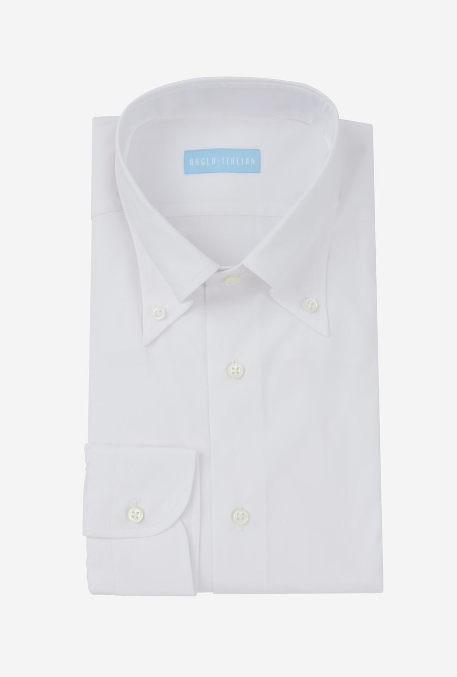 Button Down Cotton Poplin Shirt White