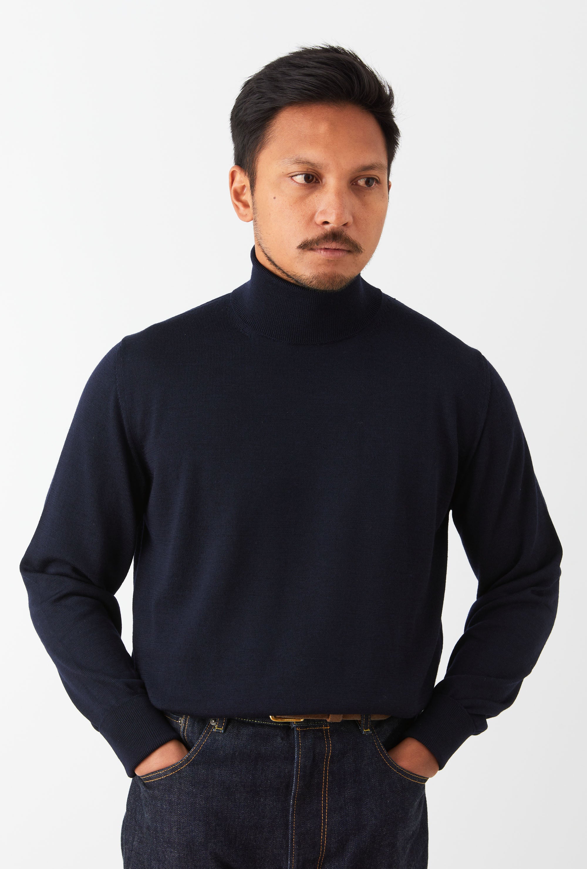 Roll Neck Merino Ink