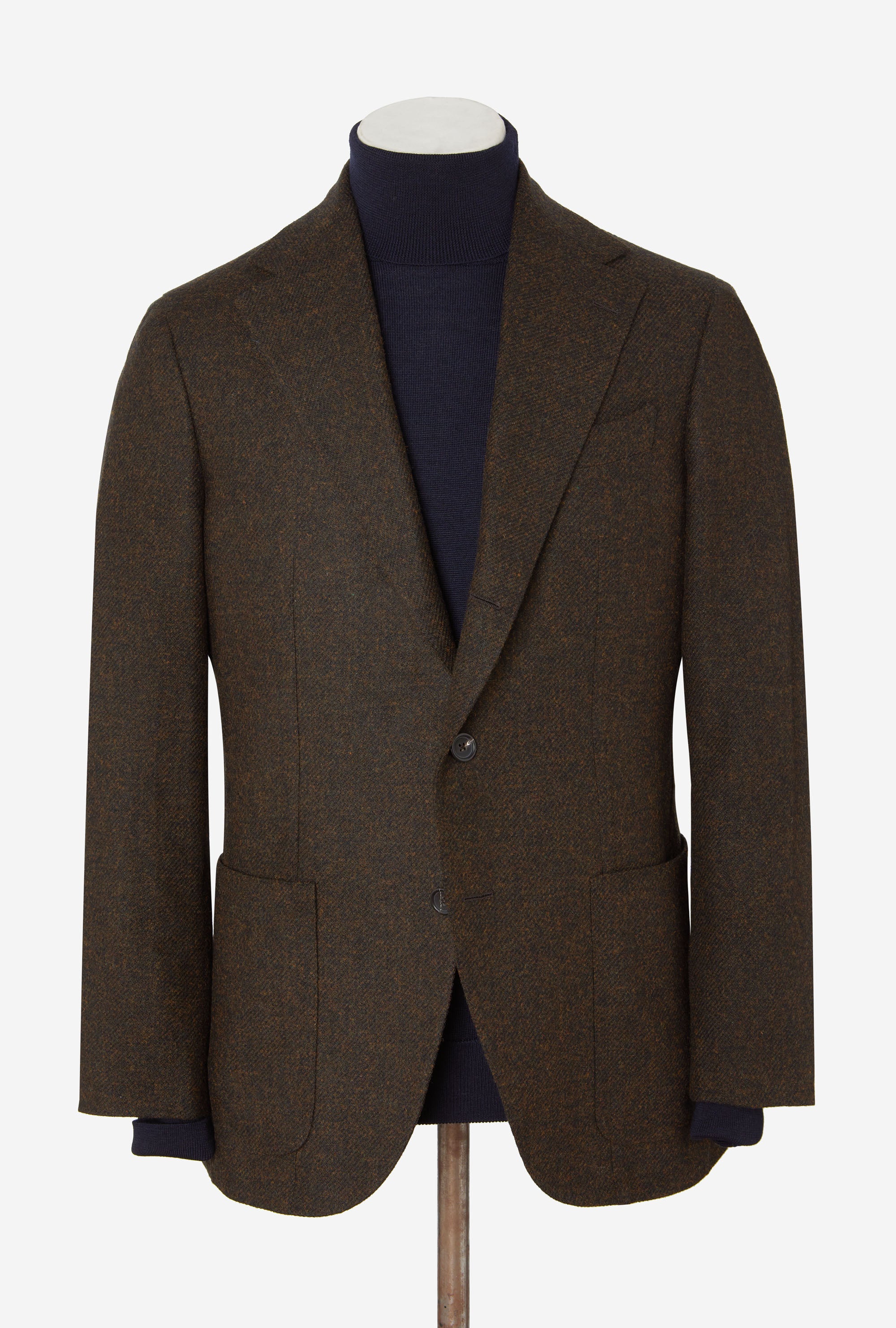 Sport Jacket Wool Ochre Brown Melange