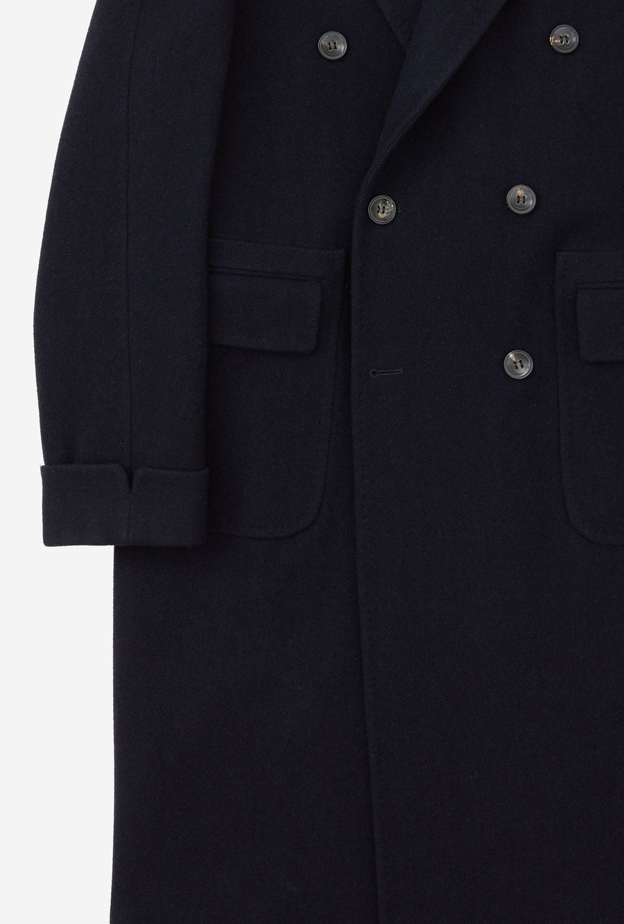 Double Breasted Martingala Coat Navy