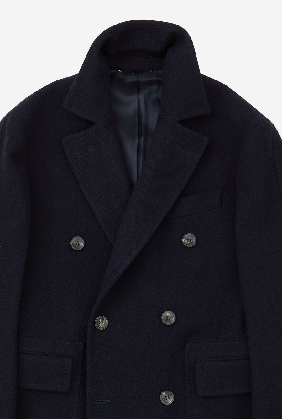 Double Breasted Martingala Coat Navy