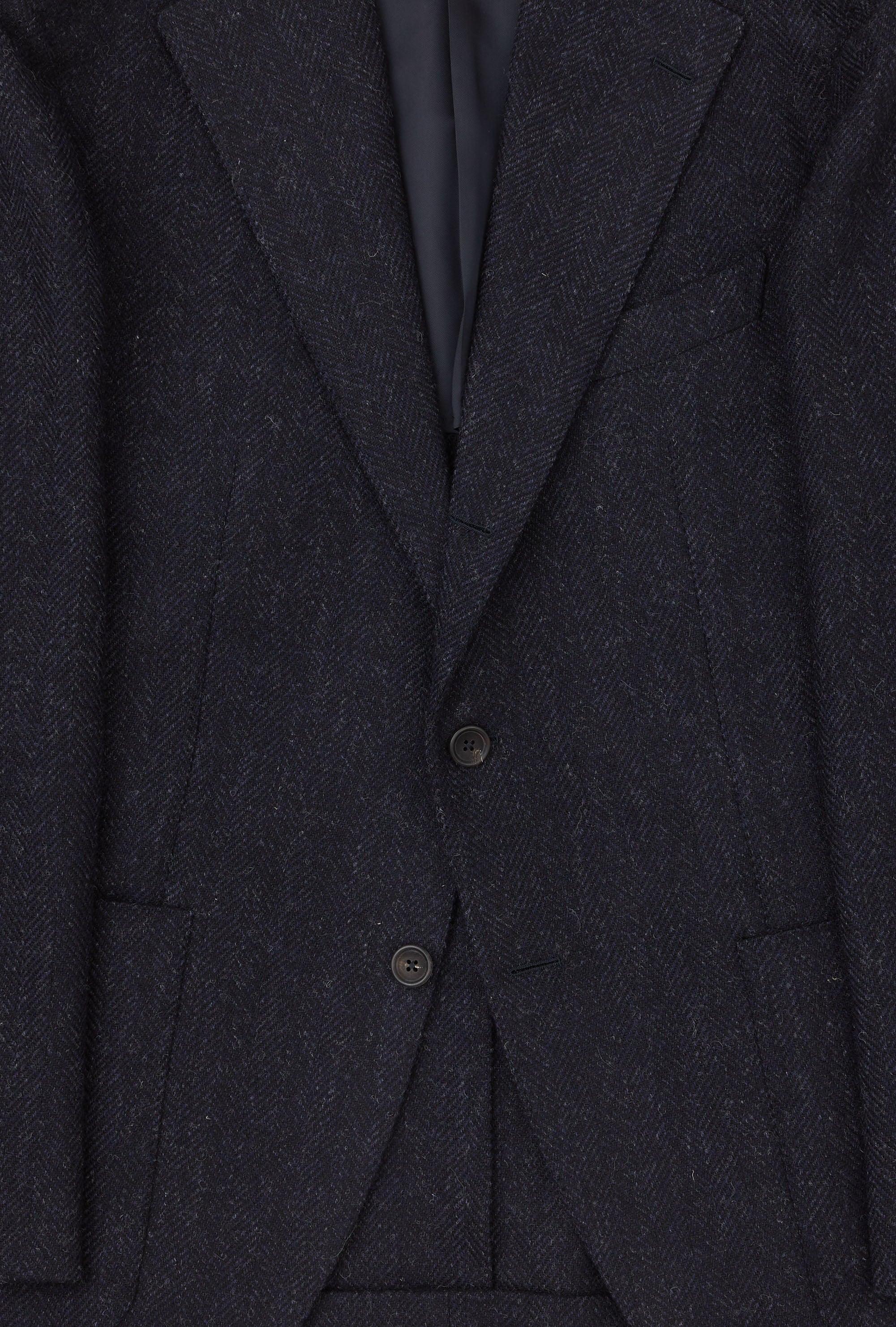 Sport Jacket Wool Dark Navy Herringbone