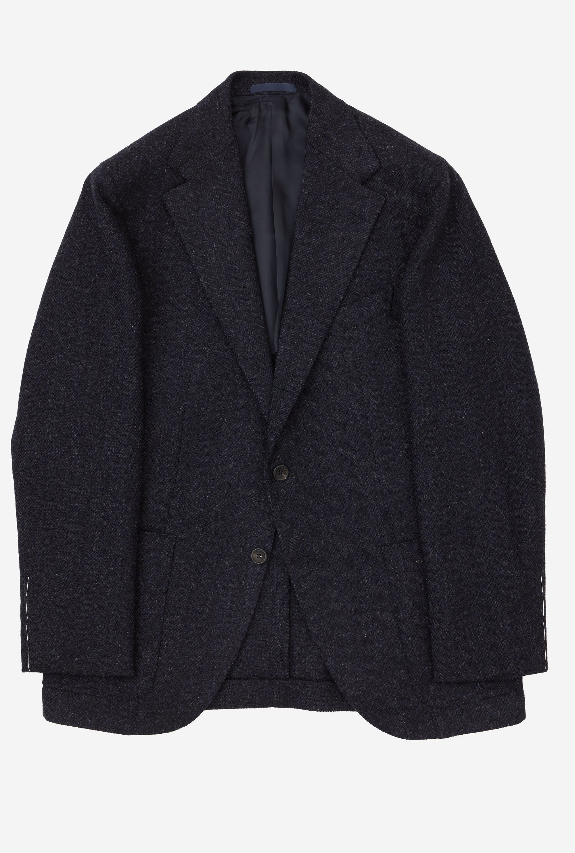 Sport Jacket Wool Dark Navy Herringbone