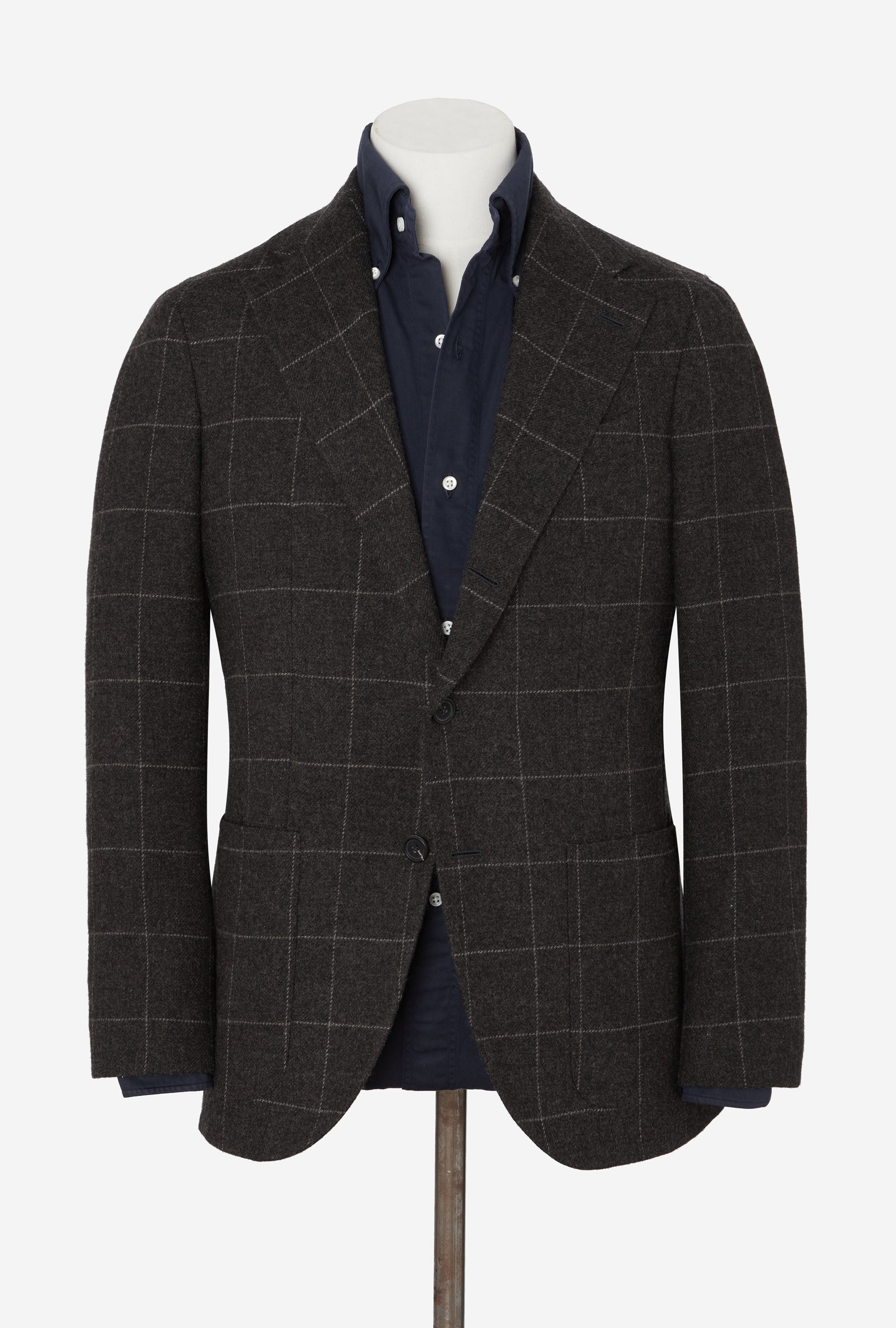 Sport Jacket Camel Dark Taupe Grey Windowpane