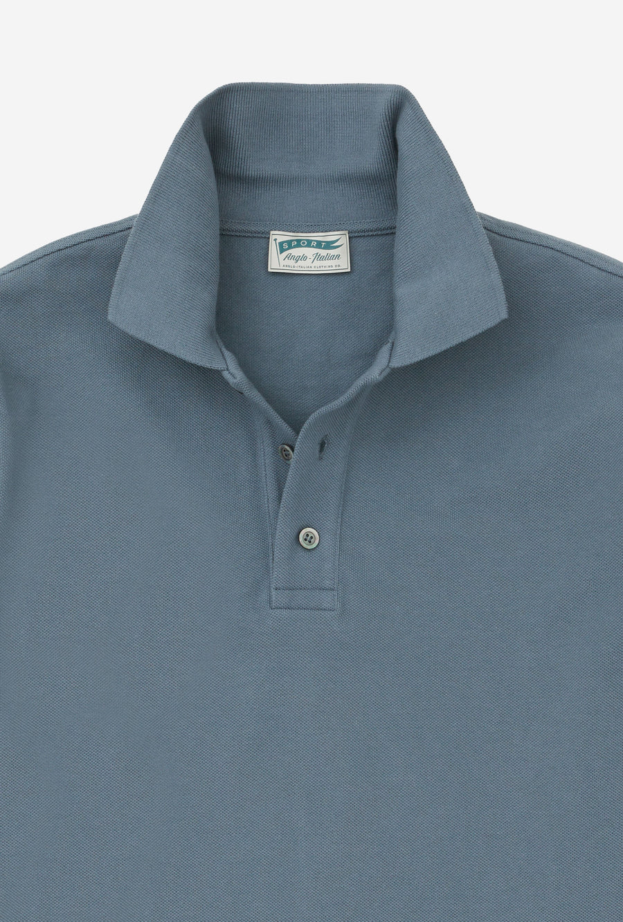 Polo Shirt Long Sleeve Sky