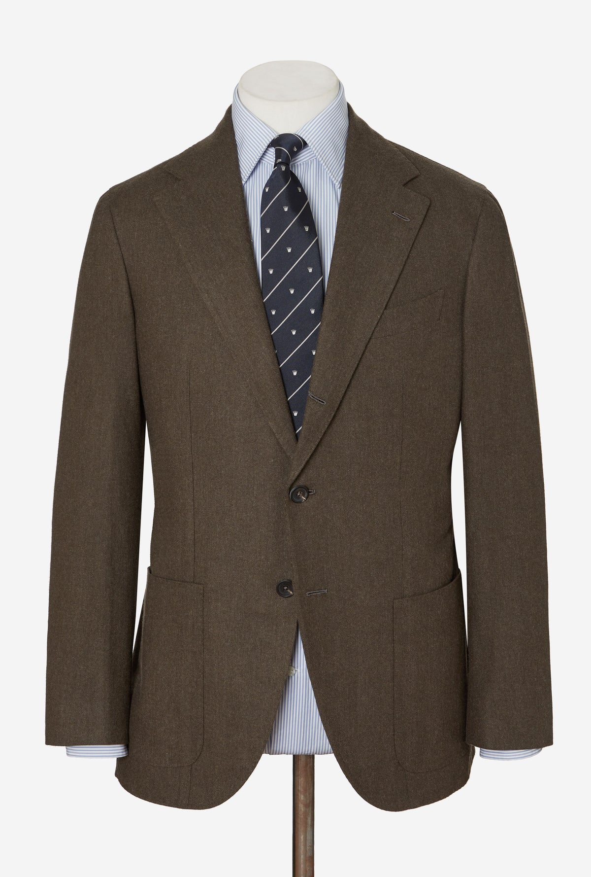 Sport Jacket Wool Olive Herringbone