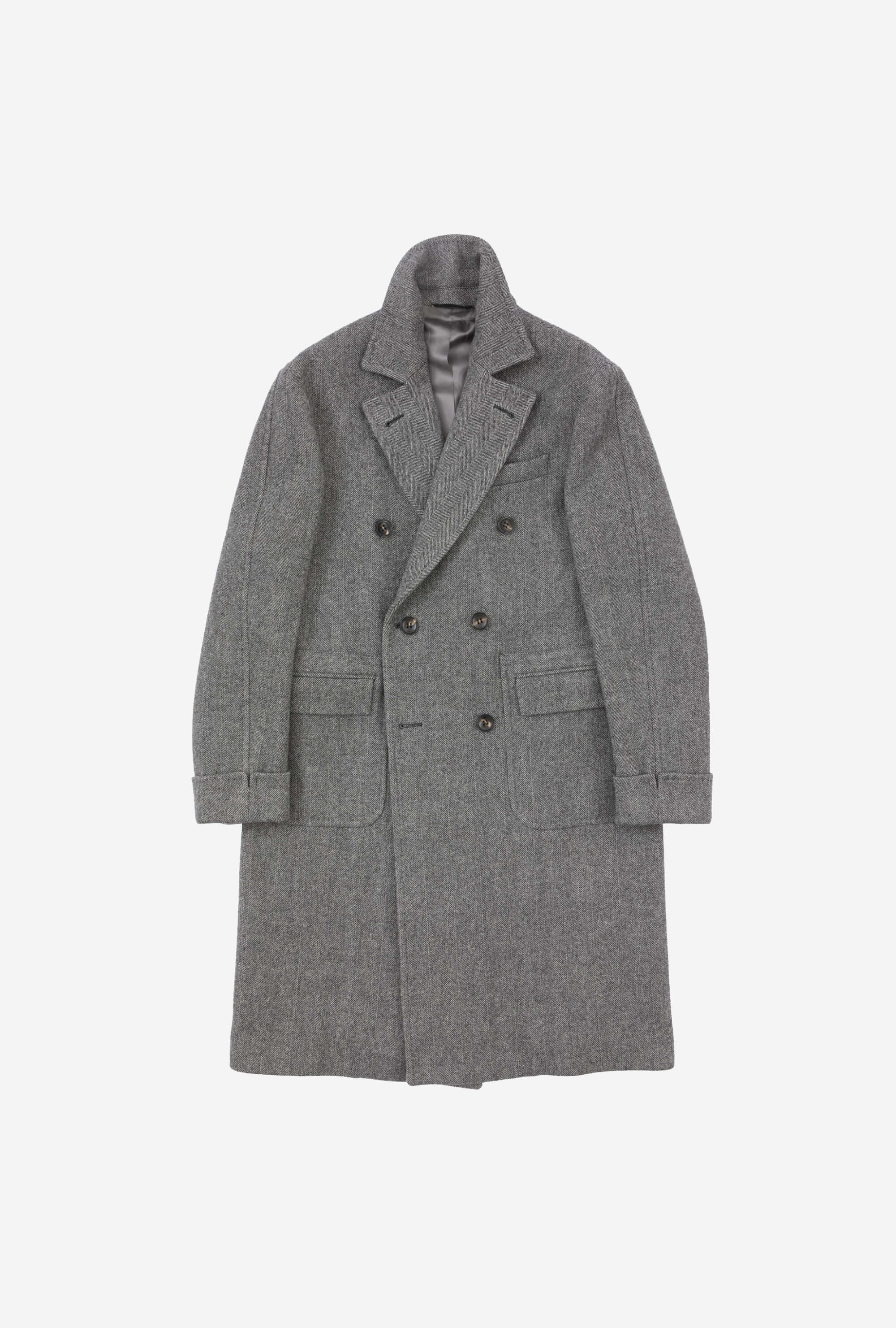 Double Breasted Martingala Coat Mid-Grey
