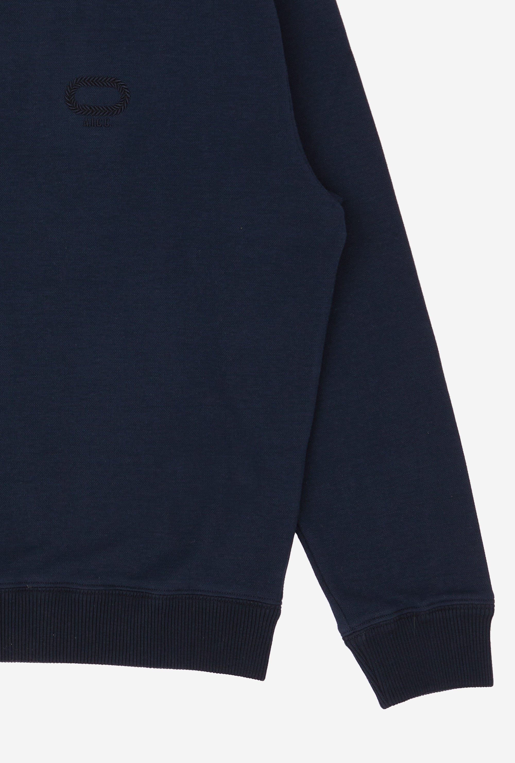 Split Neck Sweatshirt Navy