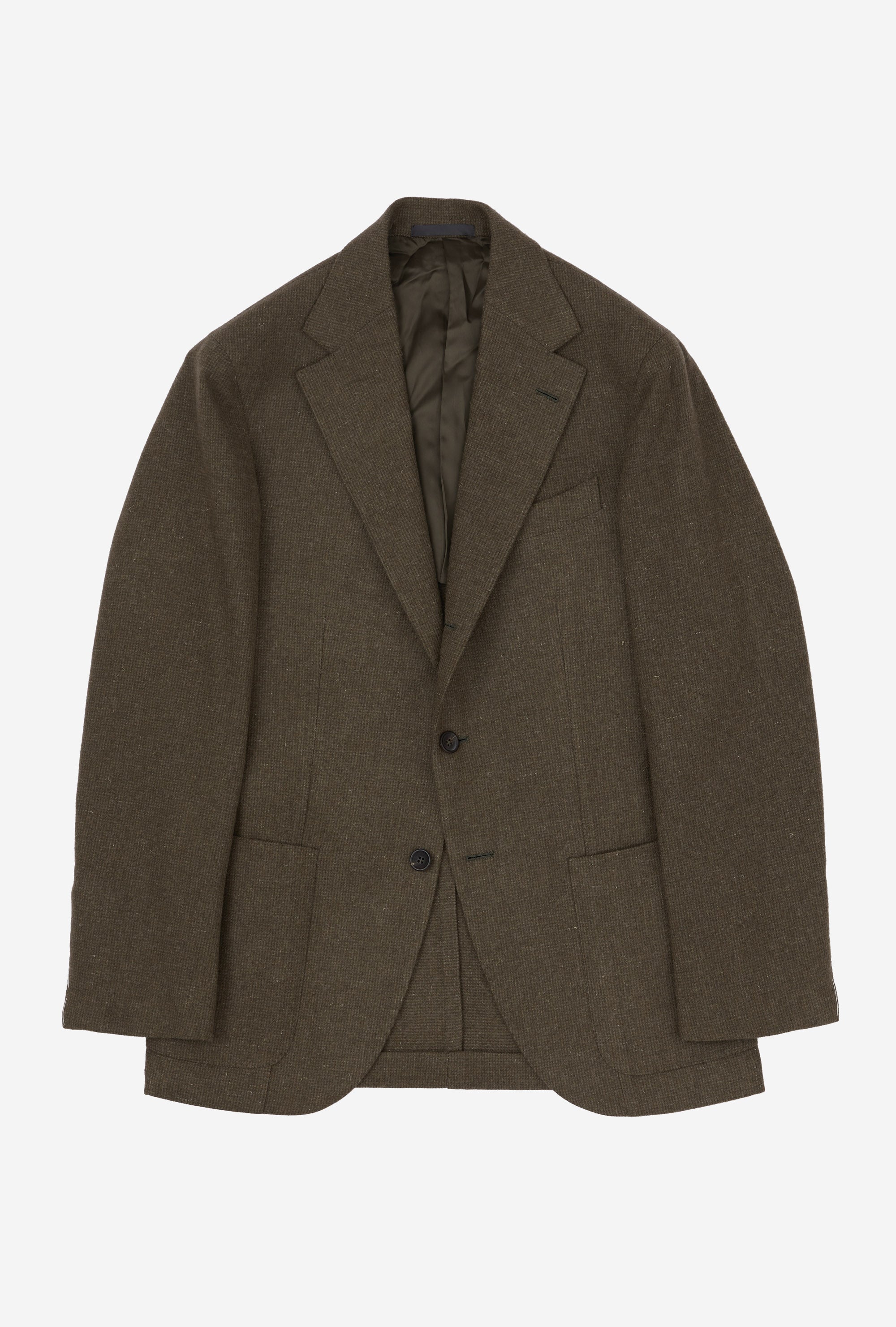 Sport Jacket Wool Olive Tickweave