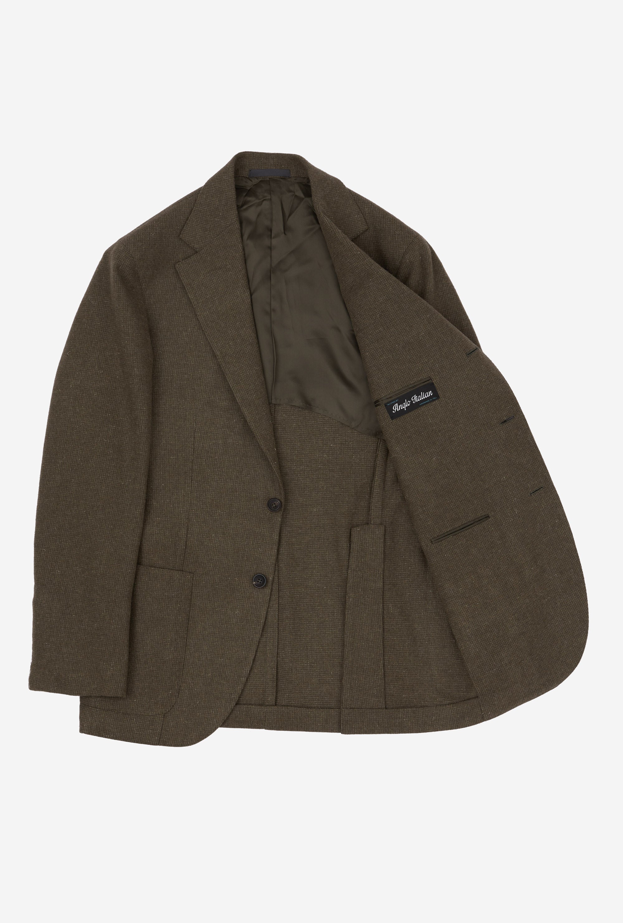 Sport Jacket Wool Olive Tickweave