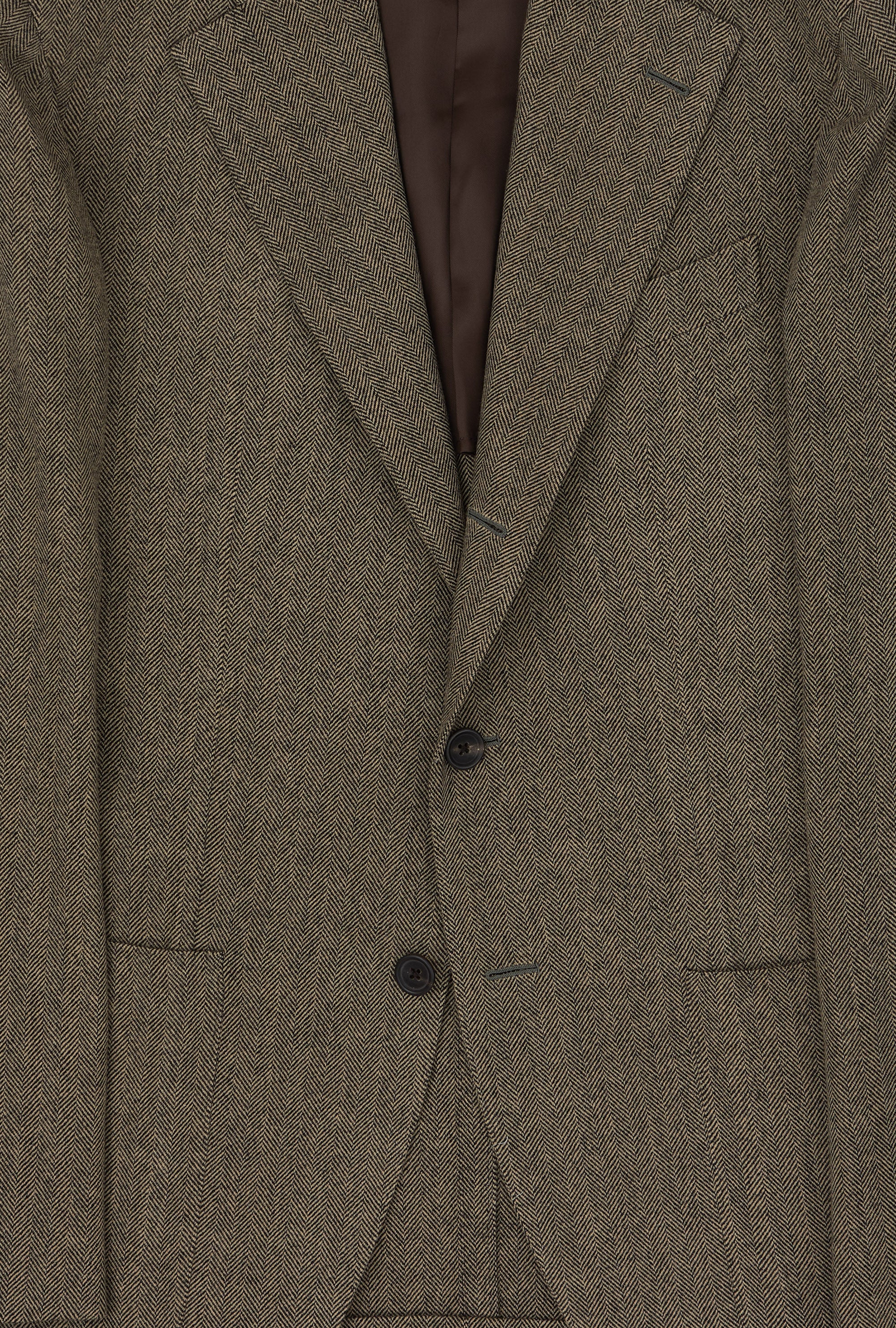 Sport Jacket Wool Herringbone Sand