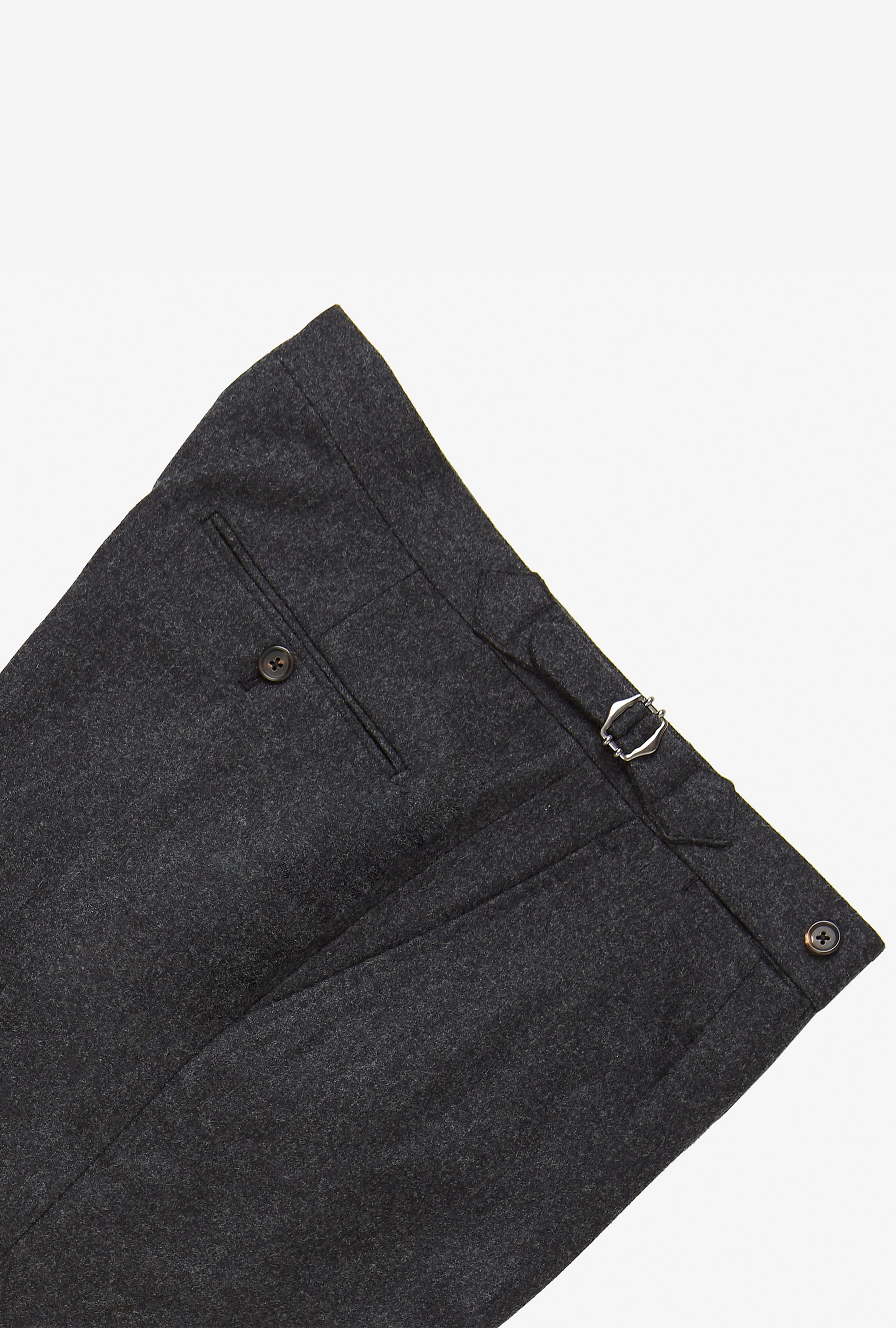 Grey Flannel Wool & Cashmere Slim Trousers - 40 Colori