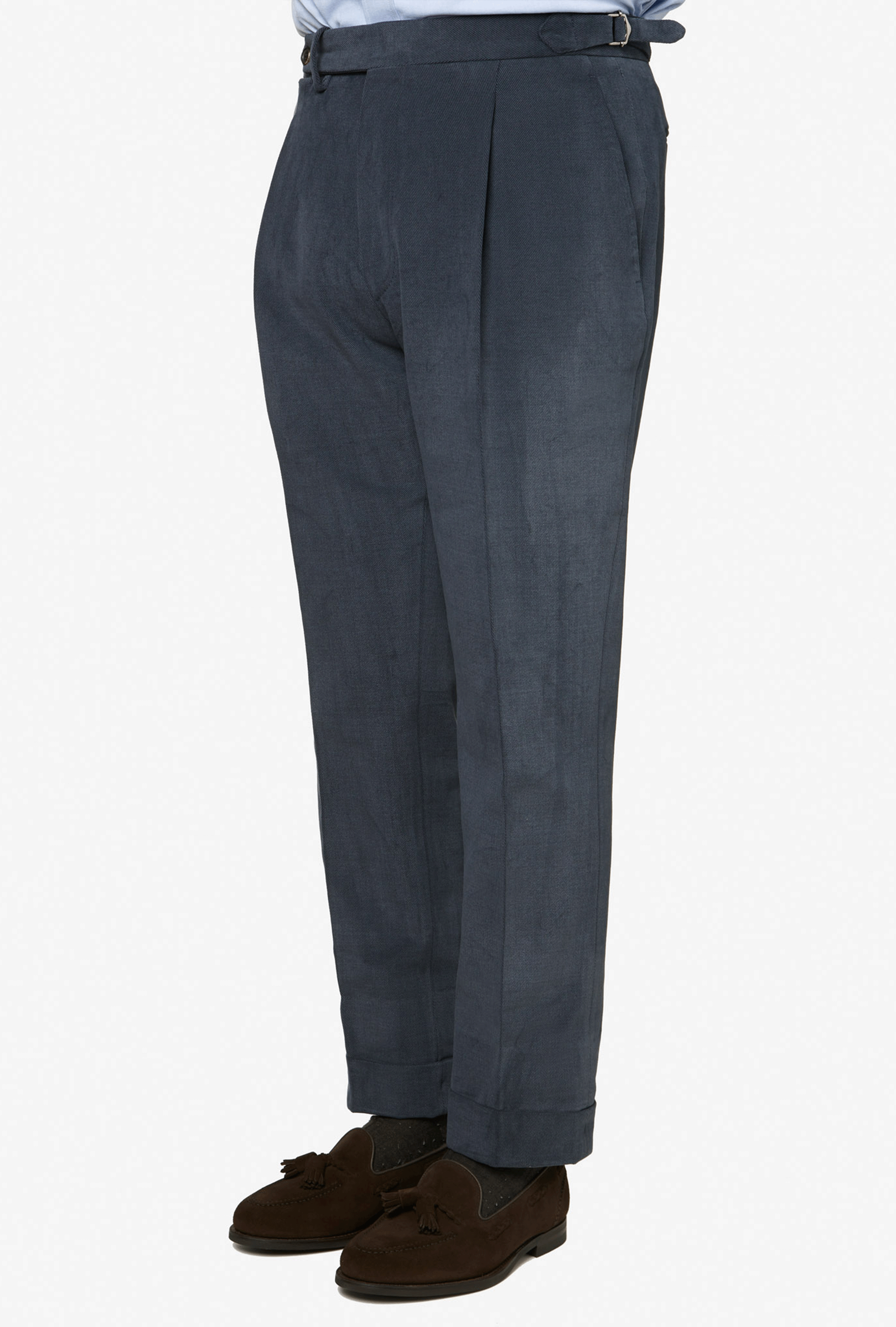 Tailored Trouser Peached Cotton Blue