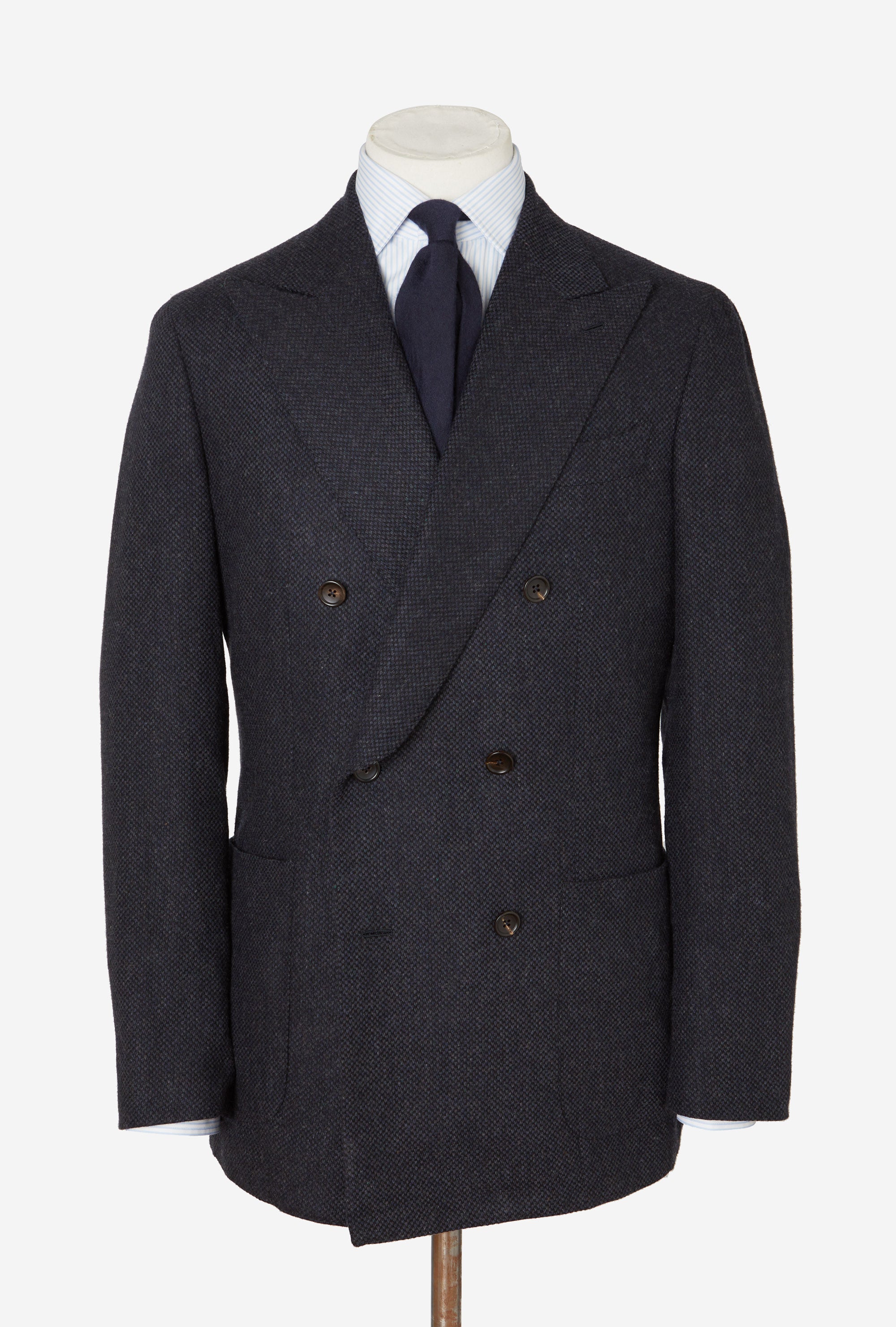 Sport Jacket Double Breasted Wool Navy Barleycorn