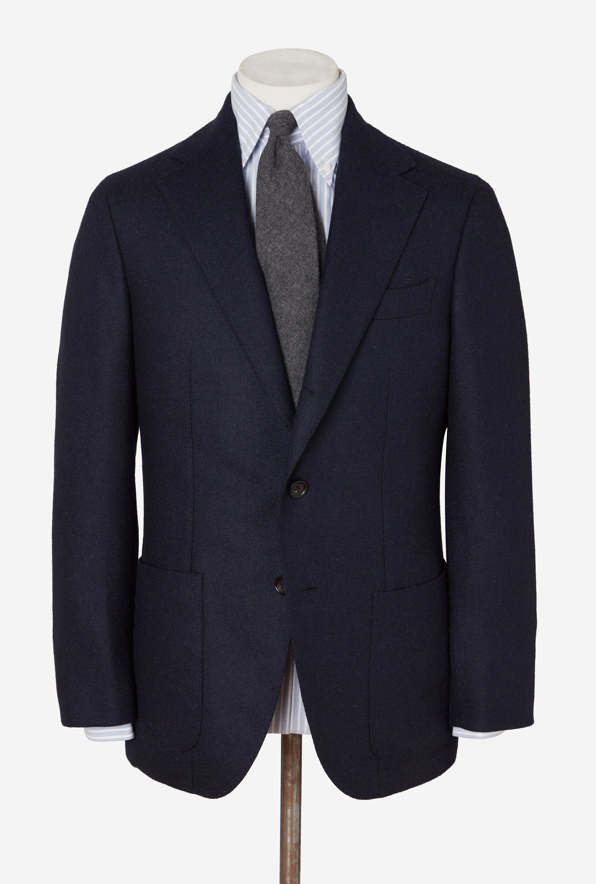 Sport Jacket Wool Shetland Navy