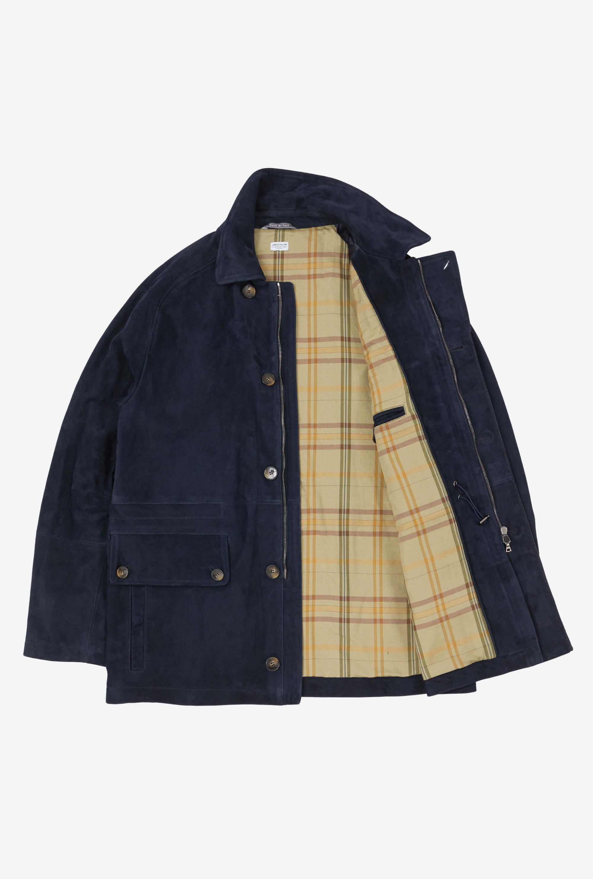 Country Coat Navy Suede