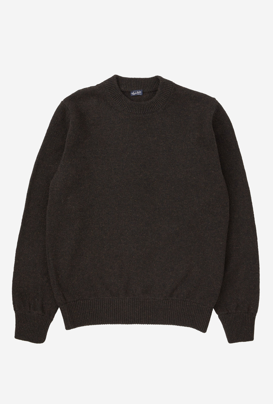 Crewneck Shetland Espresso Melange
