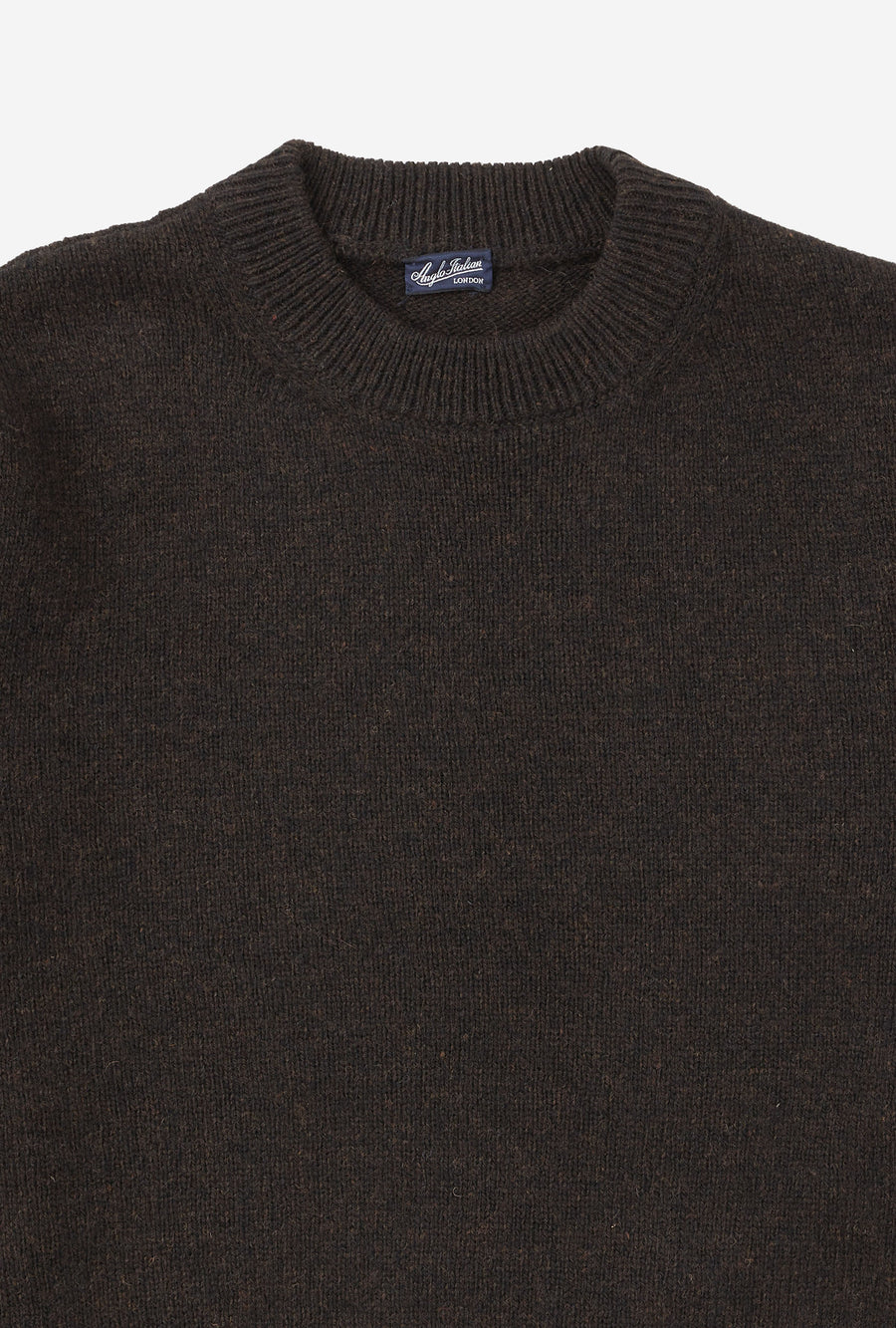 Crewneck Shetland Espresso Melange