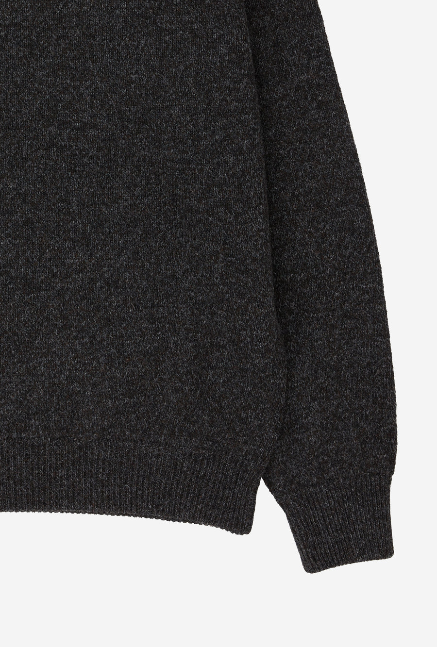 Crewneck Shetland Charcoal Chocolate Melange