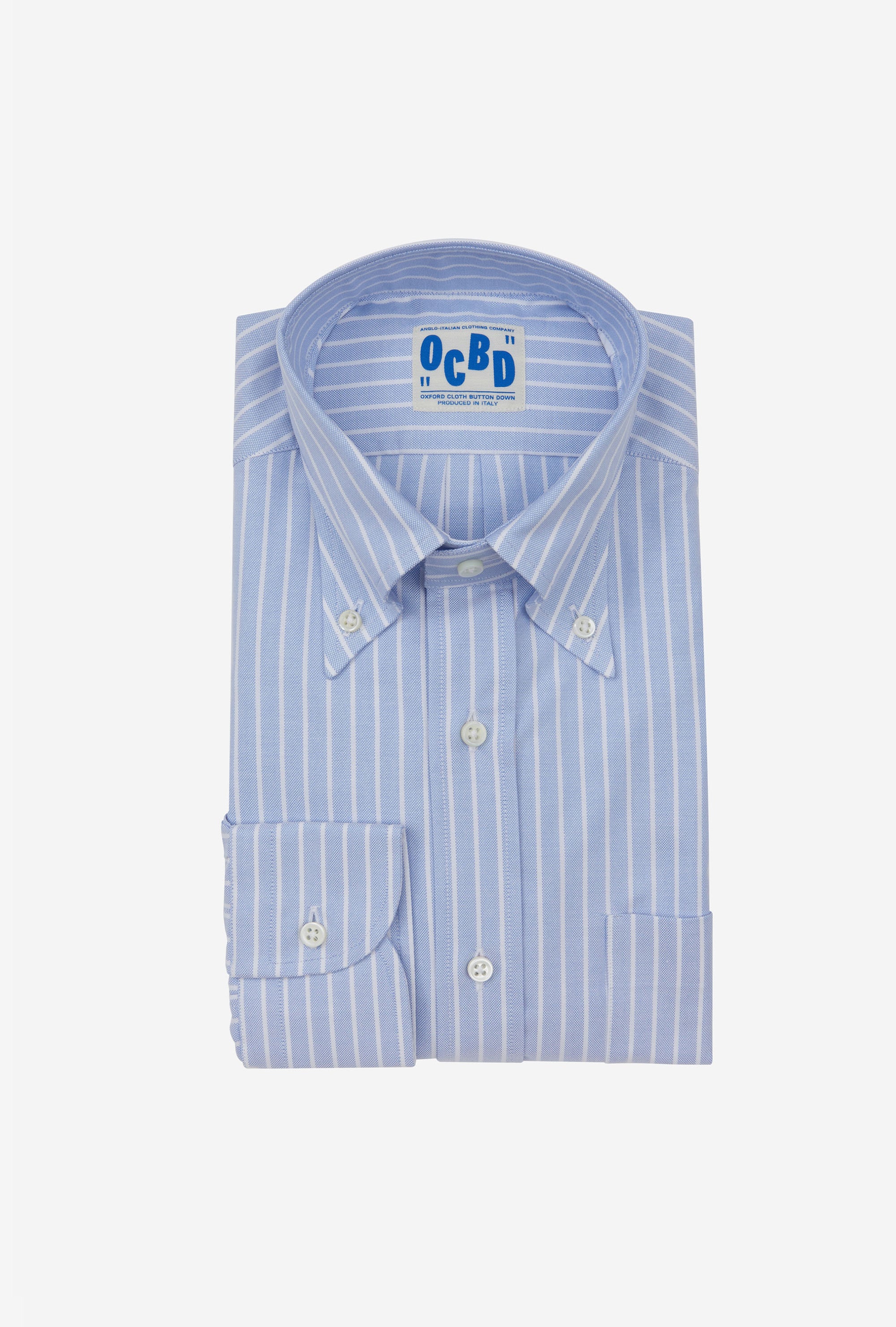 OCBD Shirt Reverse Stripe Blue Oxford