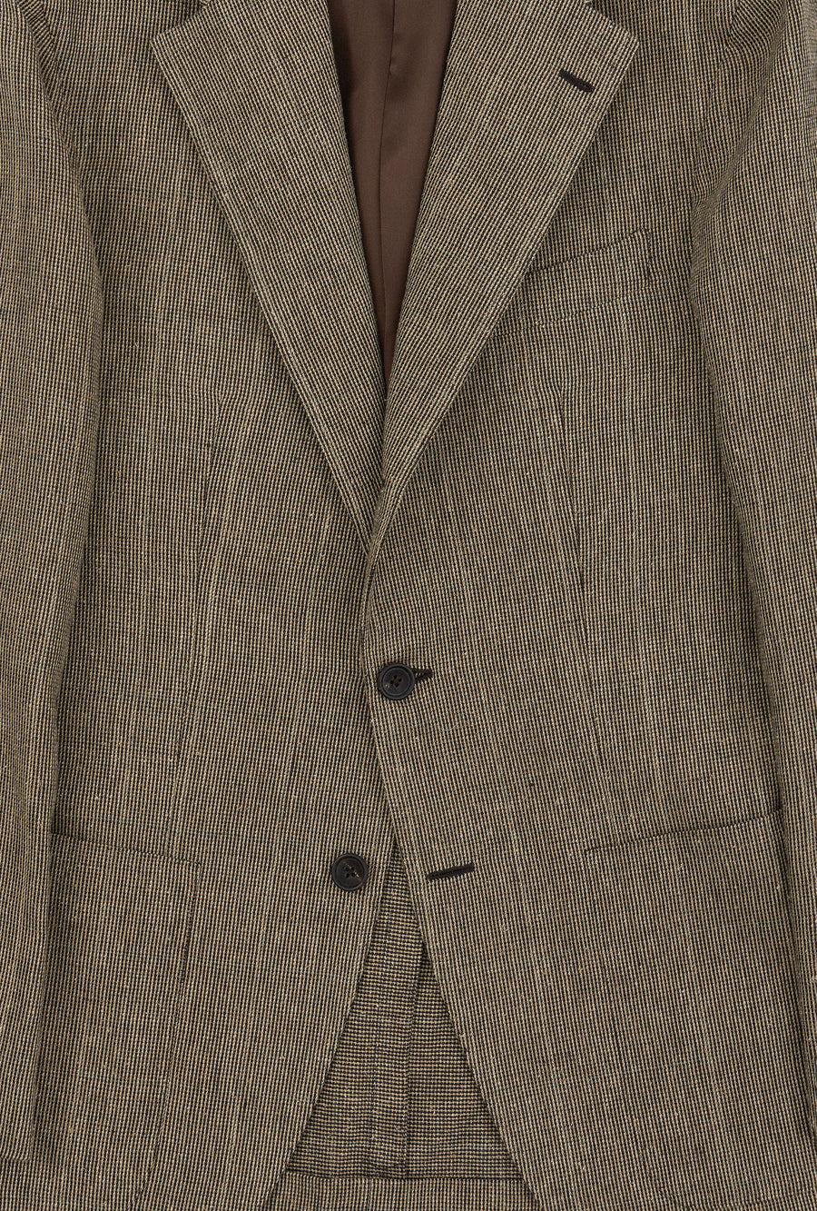 Sport Jacket Linen-Cotton-Silk Wheat Tickweave Forest Overcheck