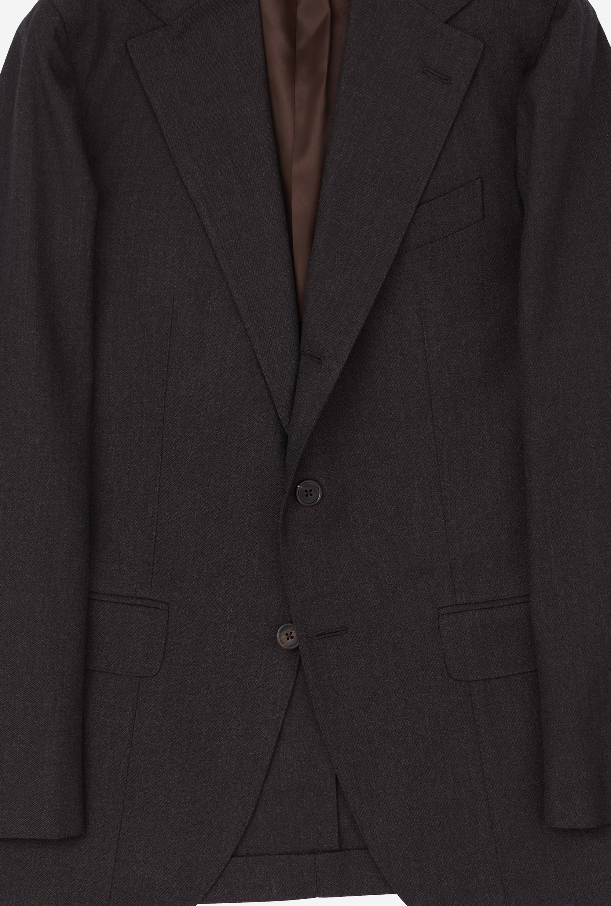 Suit Single Breasted Brown Cavalry Twill