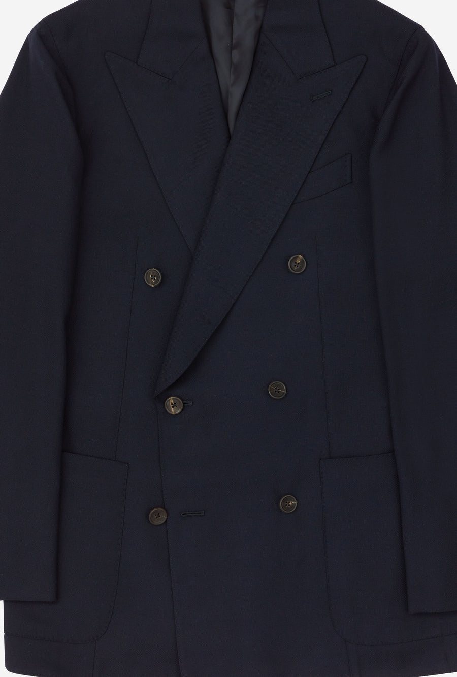 Sport Jacket Double Breasted Wool House Hopsack Navy