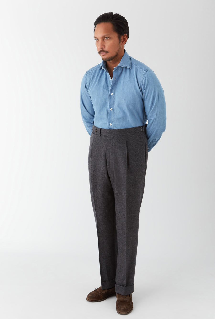 Tailored Trouser Mid-Grey Flannel